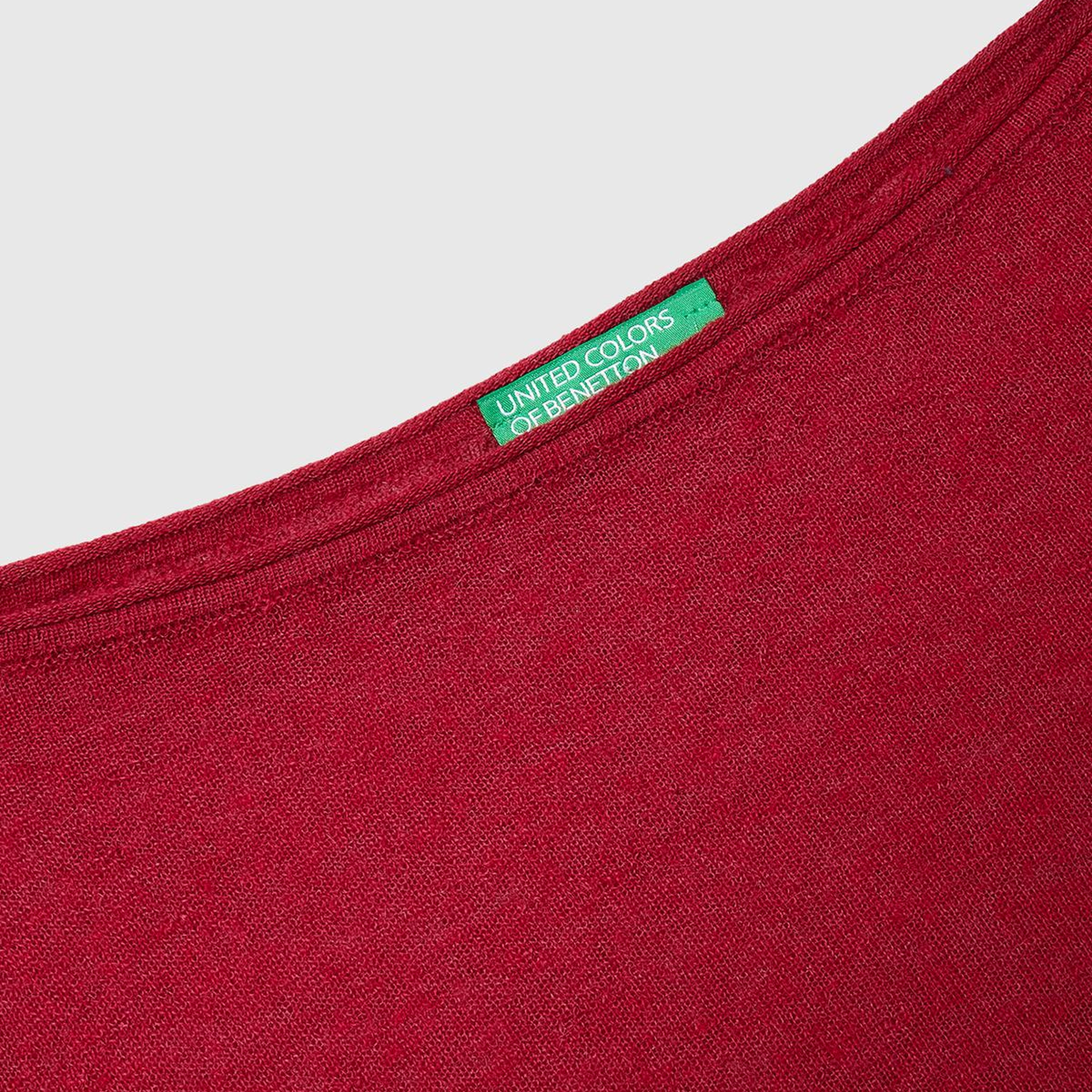 Kadın Fuşya Alpaka ve Yün Karışımlı Düğme Detaylı Beli Bağlamalı Kazak