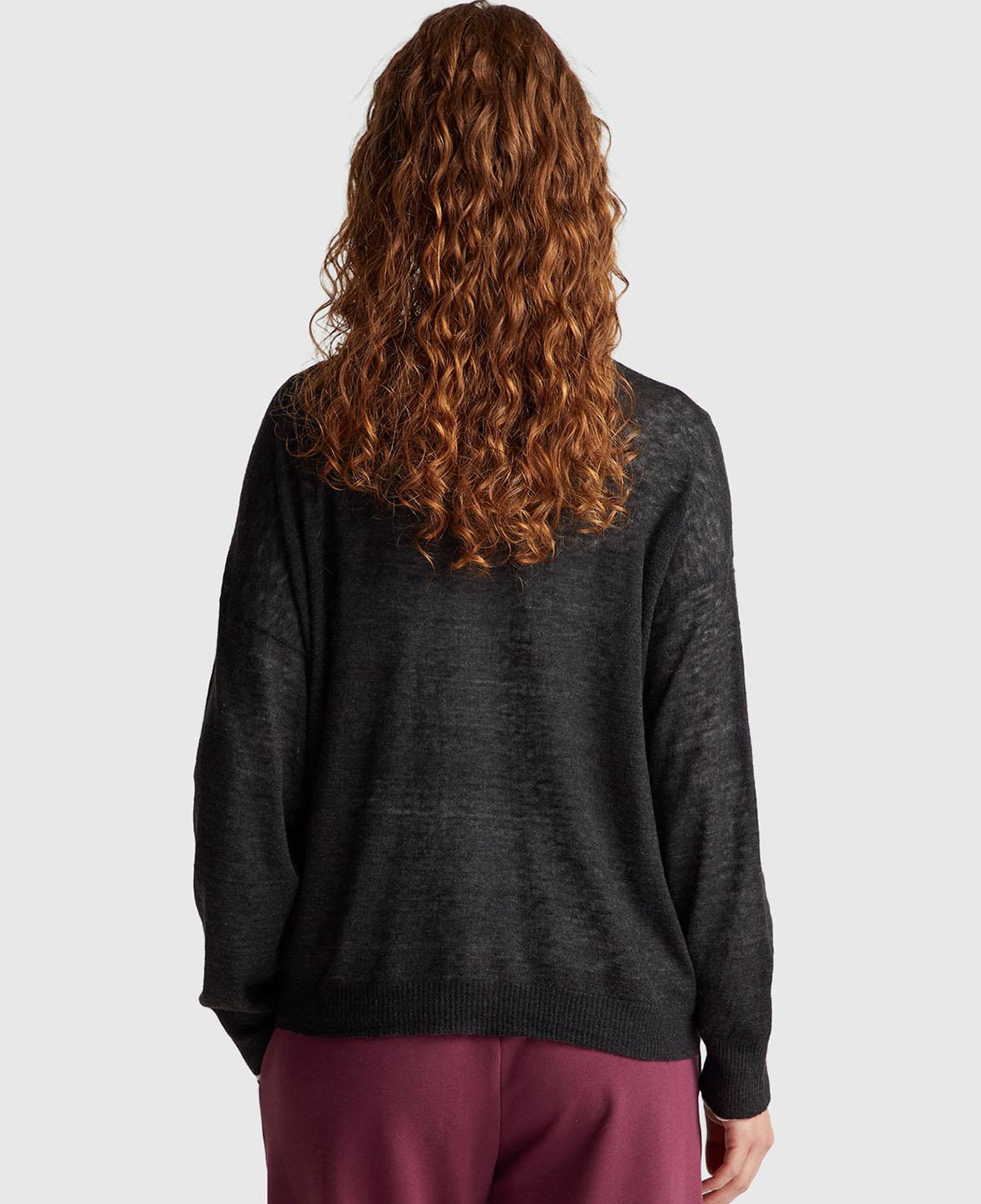 Kadın Siyah Alpaka ve Yün Karışımlı Ribana Detaylı Düğmeli Hırka