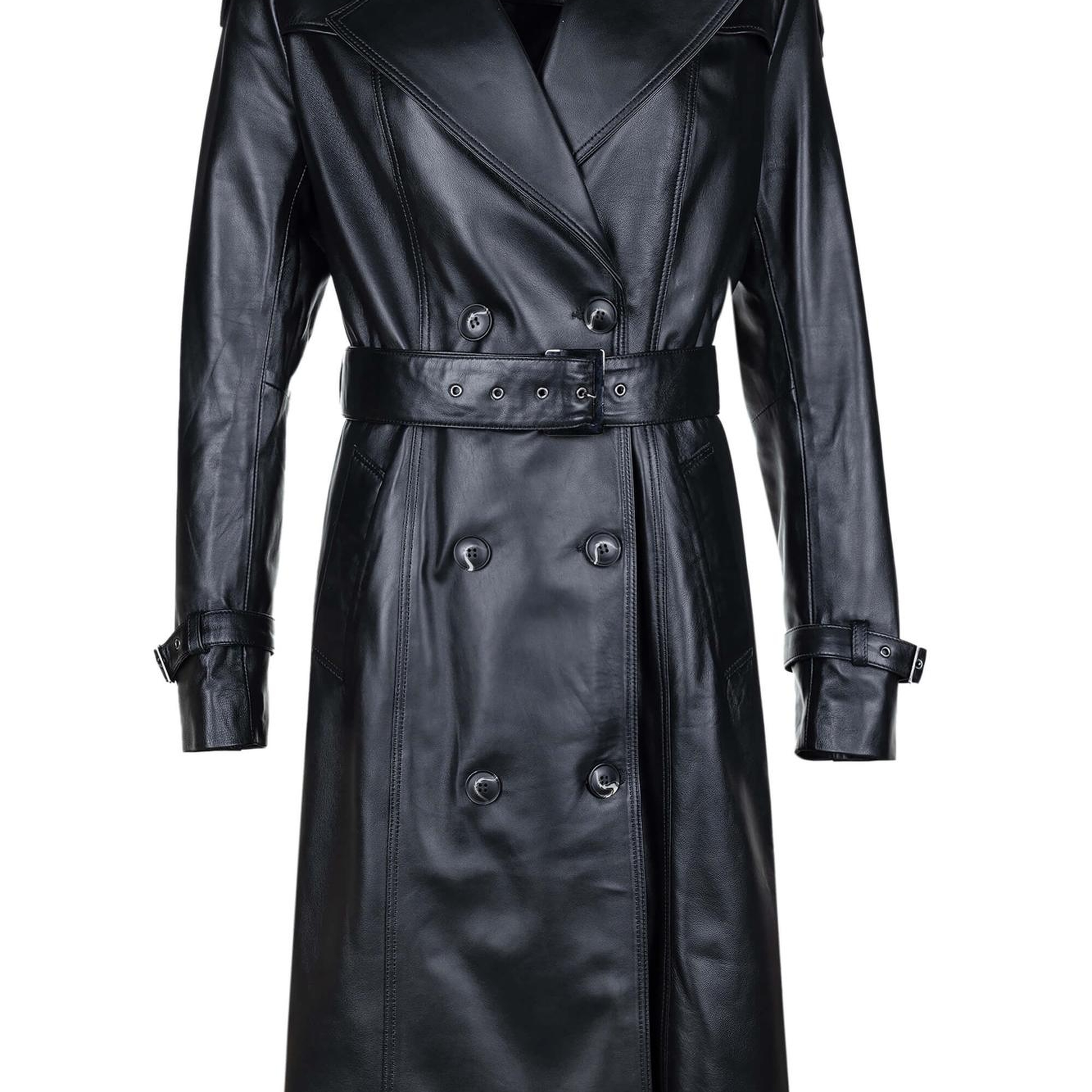 Tamer Tanca Kadın Hakiki Deri Siyah Deri Deri Mont