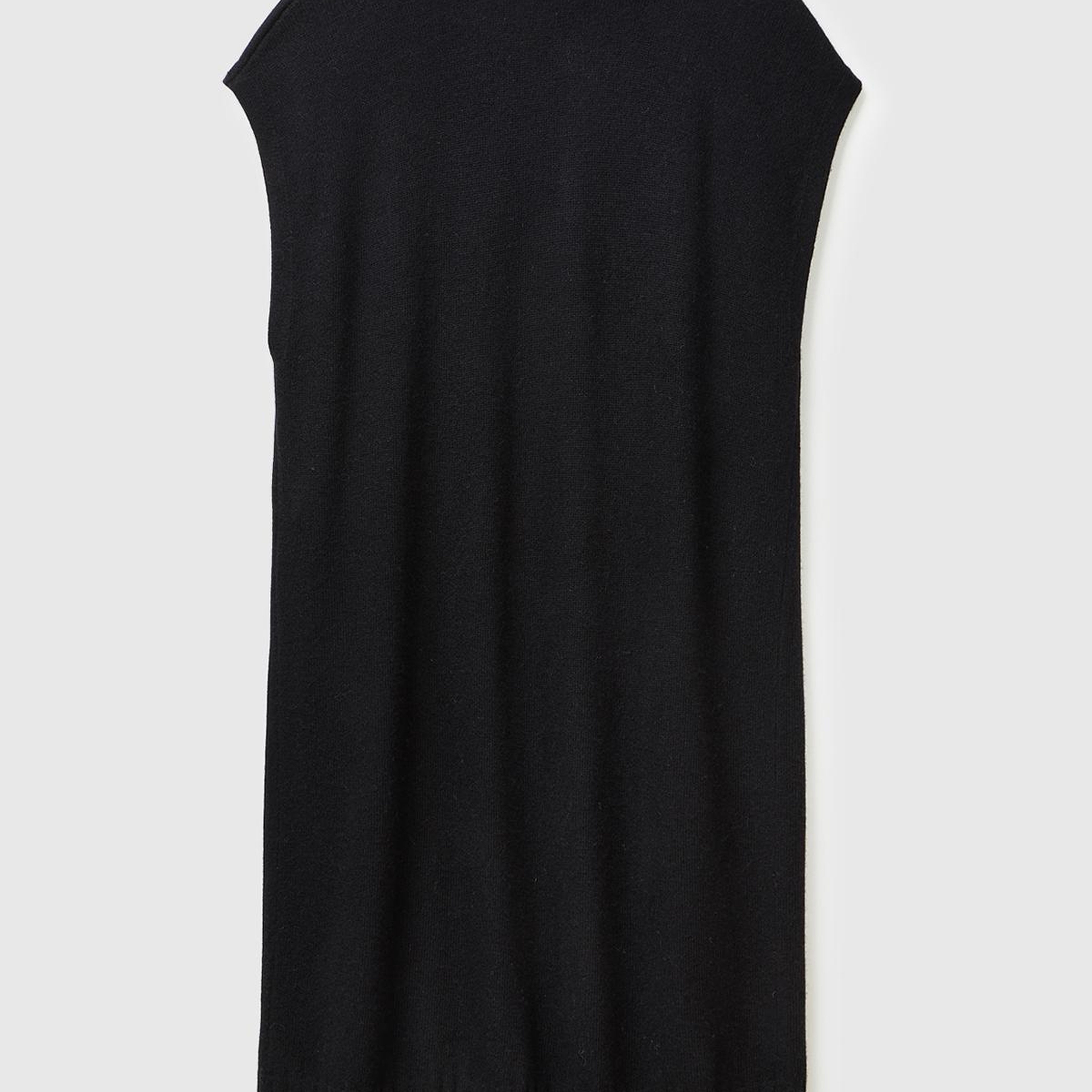 Kadın Sİyah Yün ve Kaşmir Karışımlı Ribana Detaylı Kısa Kollu Uzun Hırka