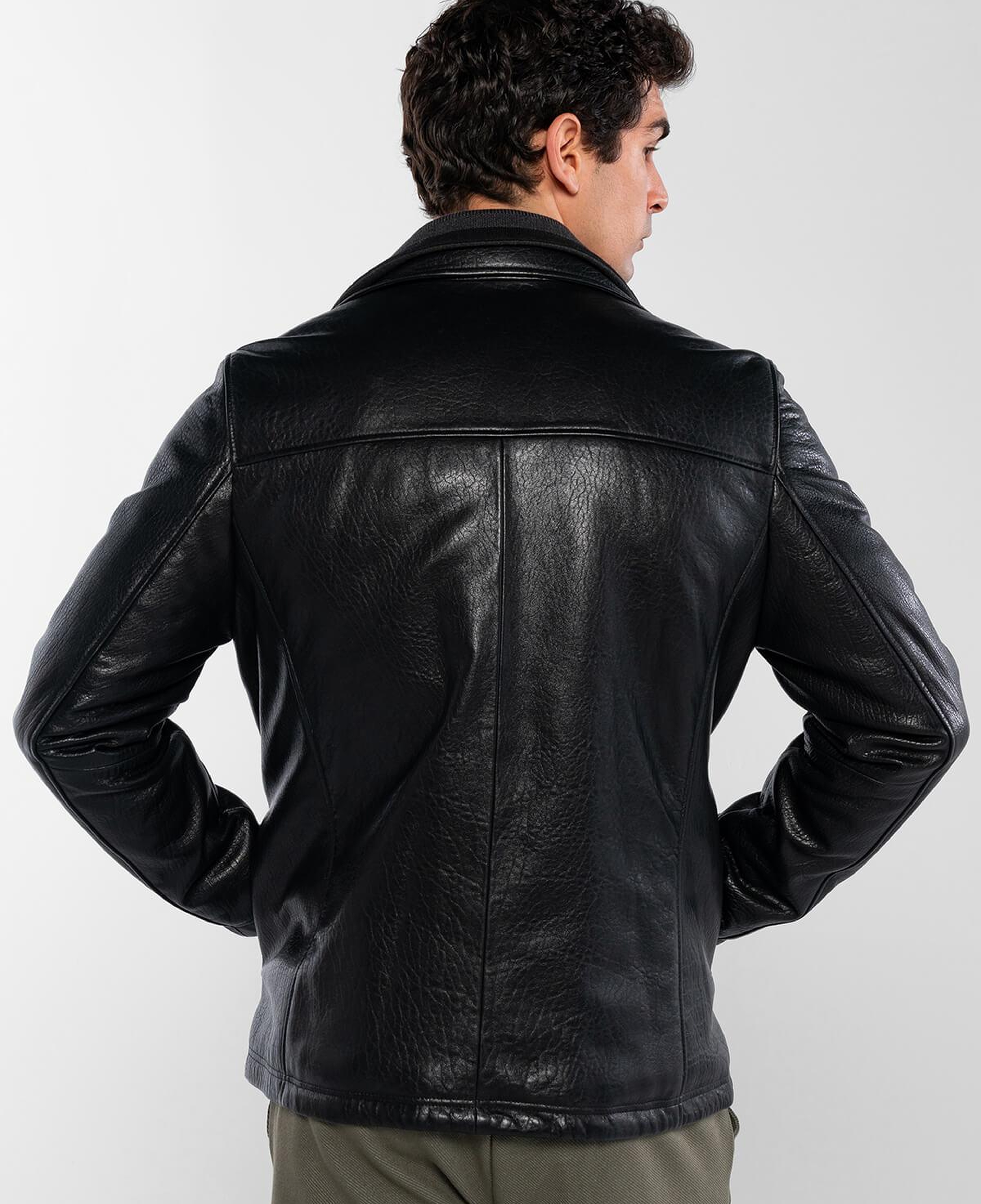 Tamer Tanca Erkek Deri & Tekstil Siyah Jumbo Deri Mont