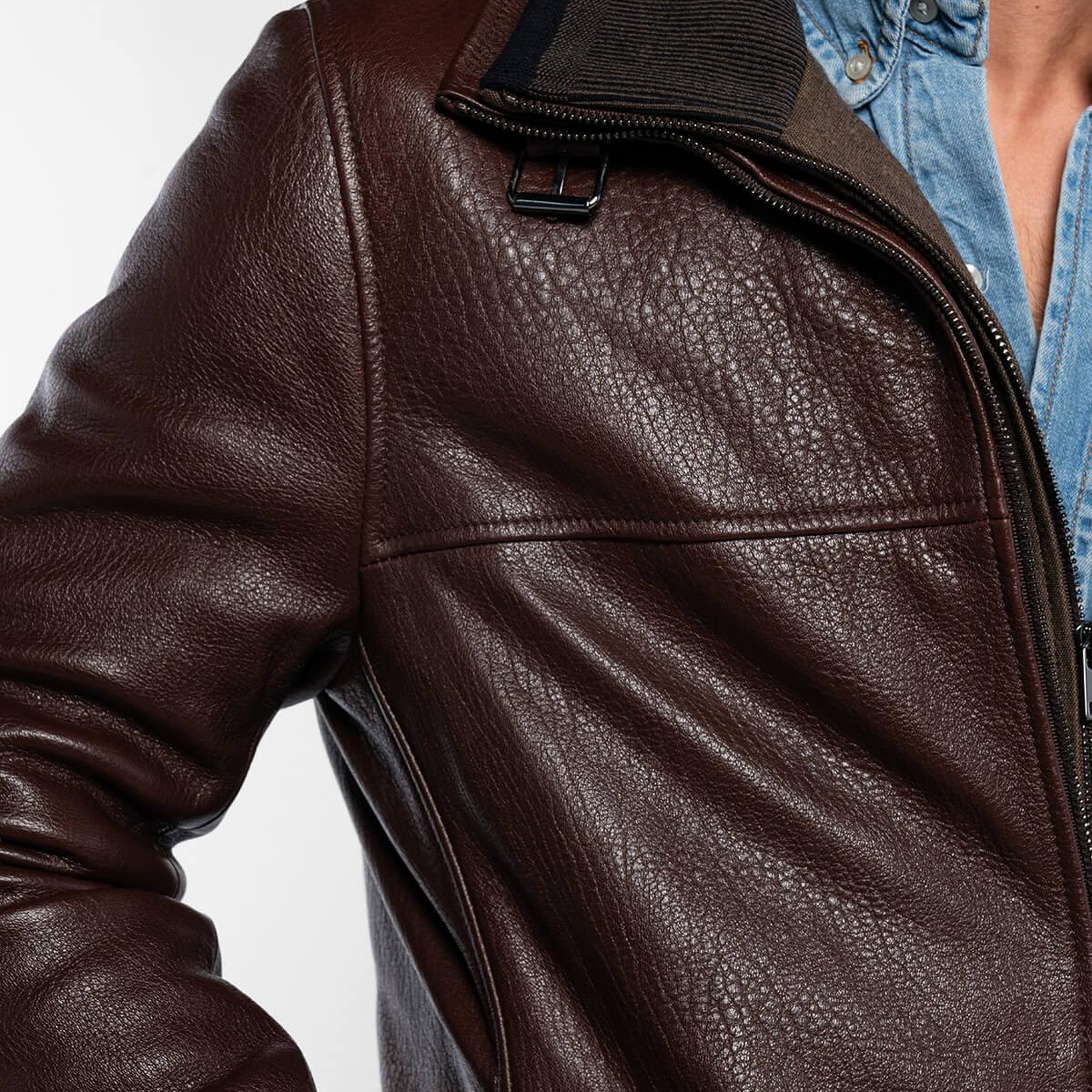 Tamer Tanca Erkek Deri & Tekstil Fındık Deri Mont