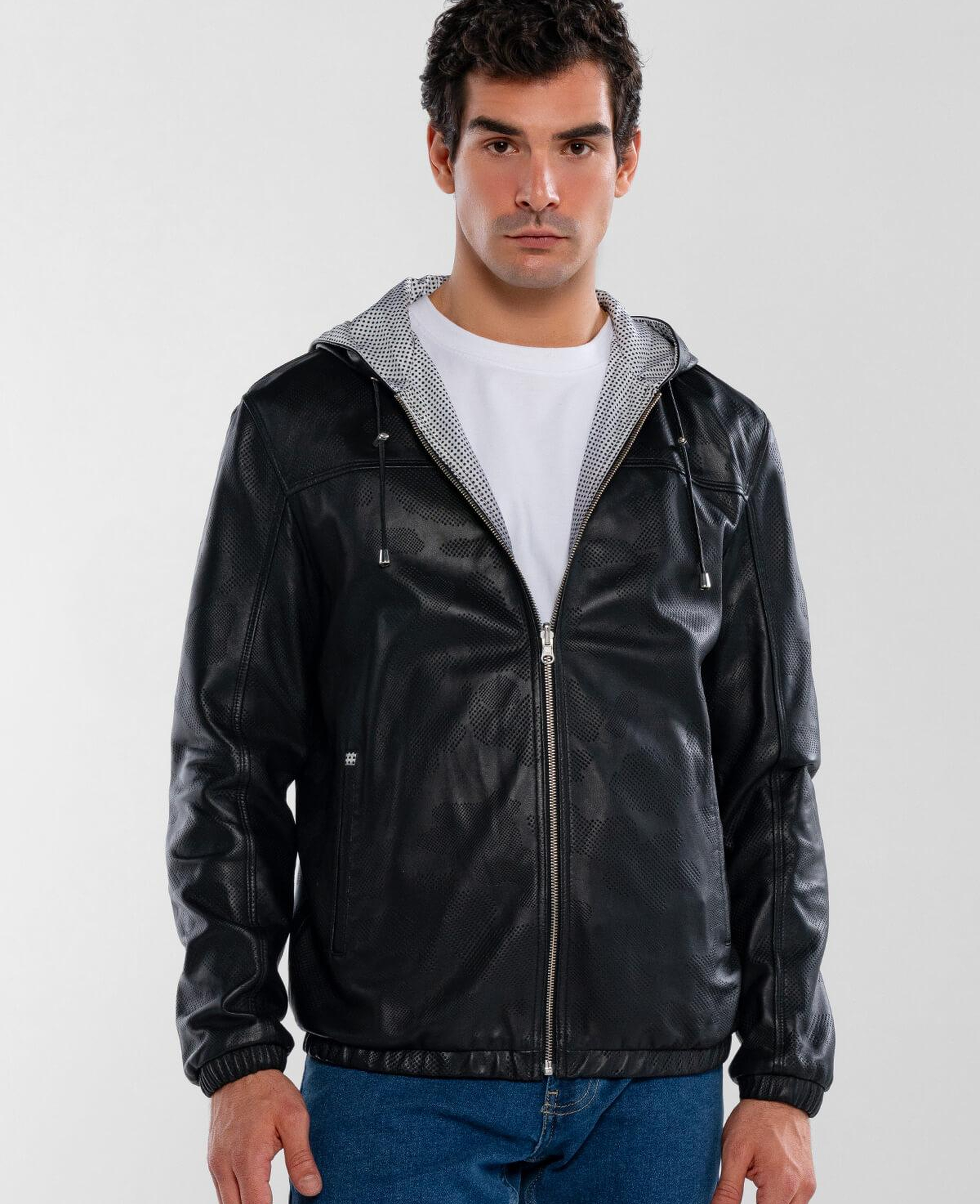 Tamer Tanca Erkek Hakiki Deri Siyah Deri Mont