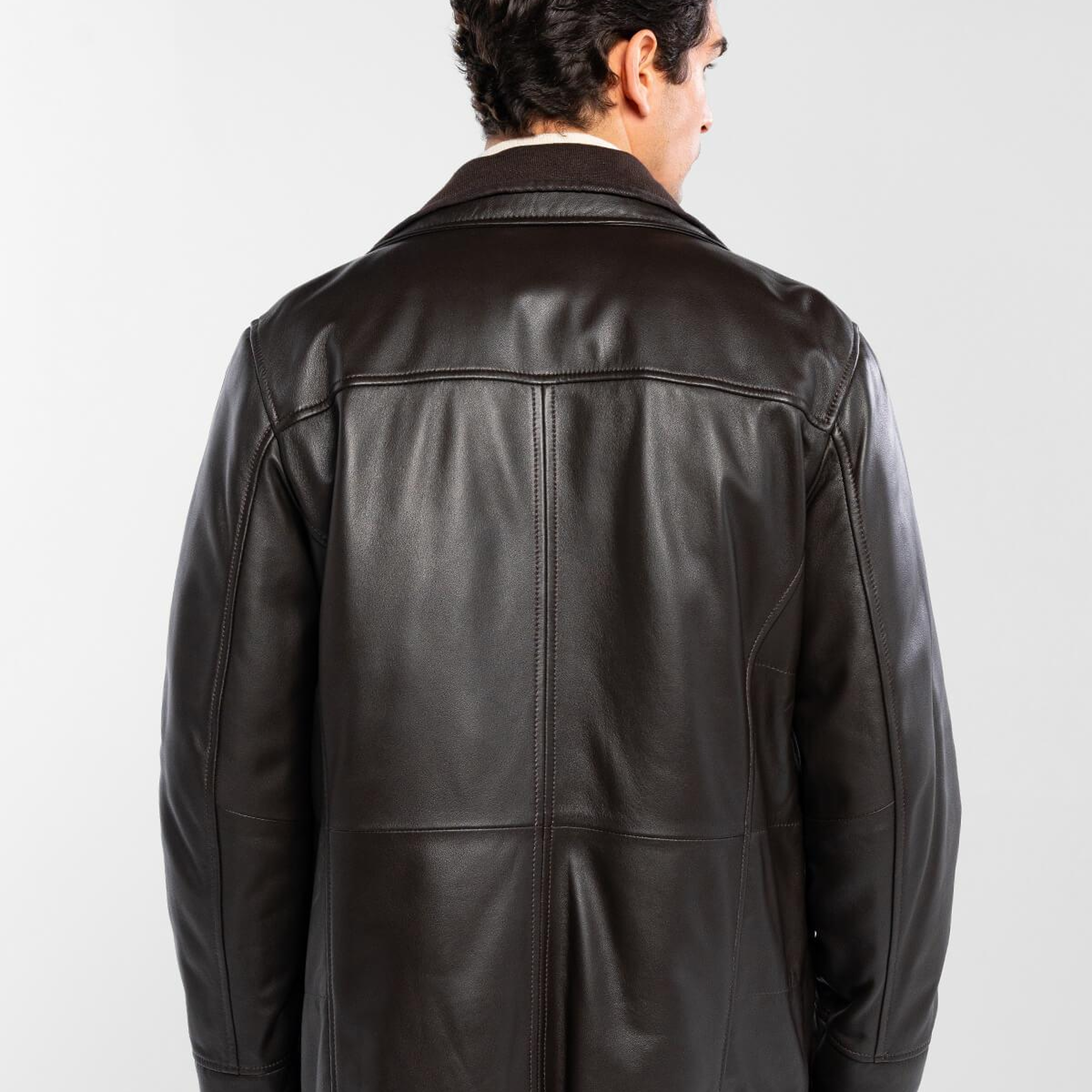 Tamer Tanca Erkek Hakiki Deri Kahverengi Deri Mont