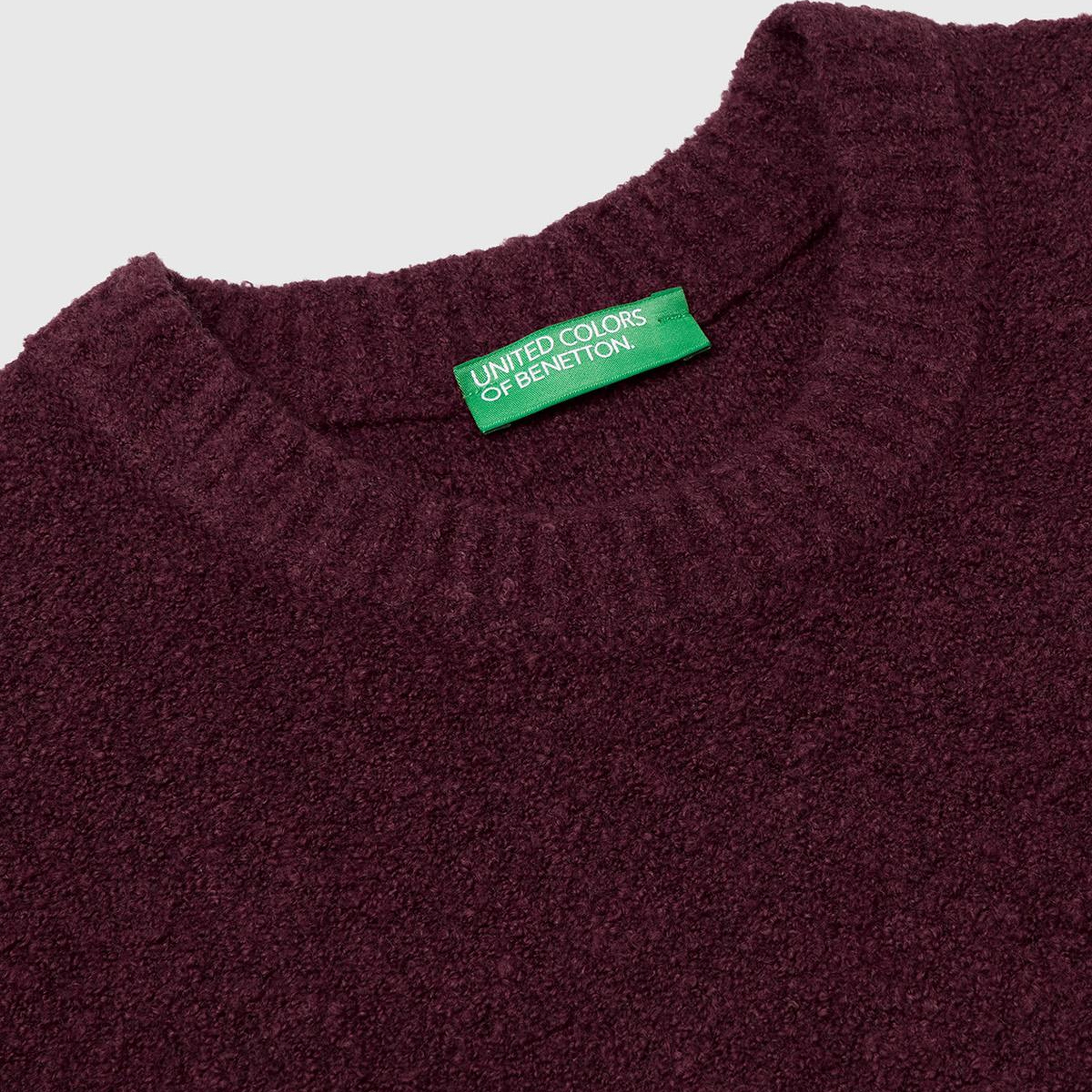 Erkek Koyu Kahverengi Pamuk ve Yün Karışımlı Ribana Detaylı Bisiklet Yaka Kazak