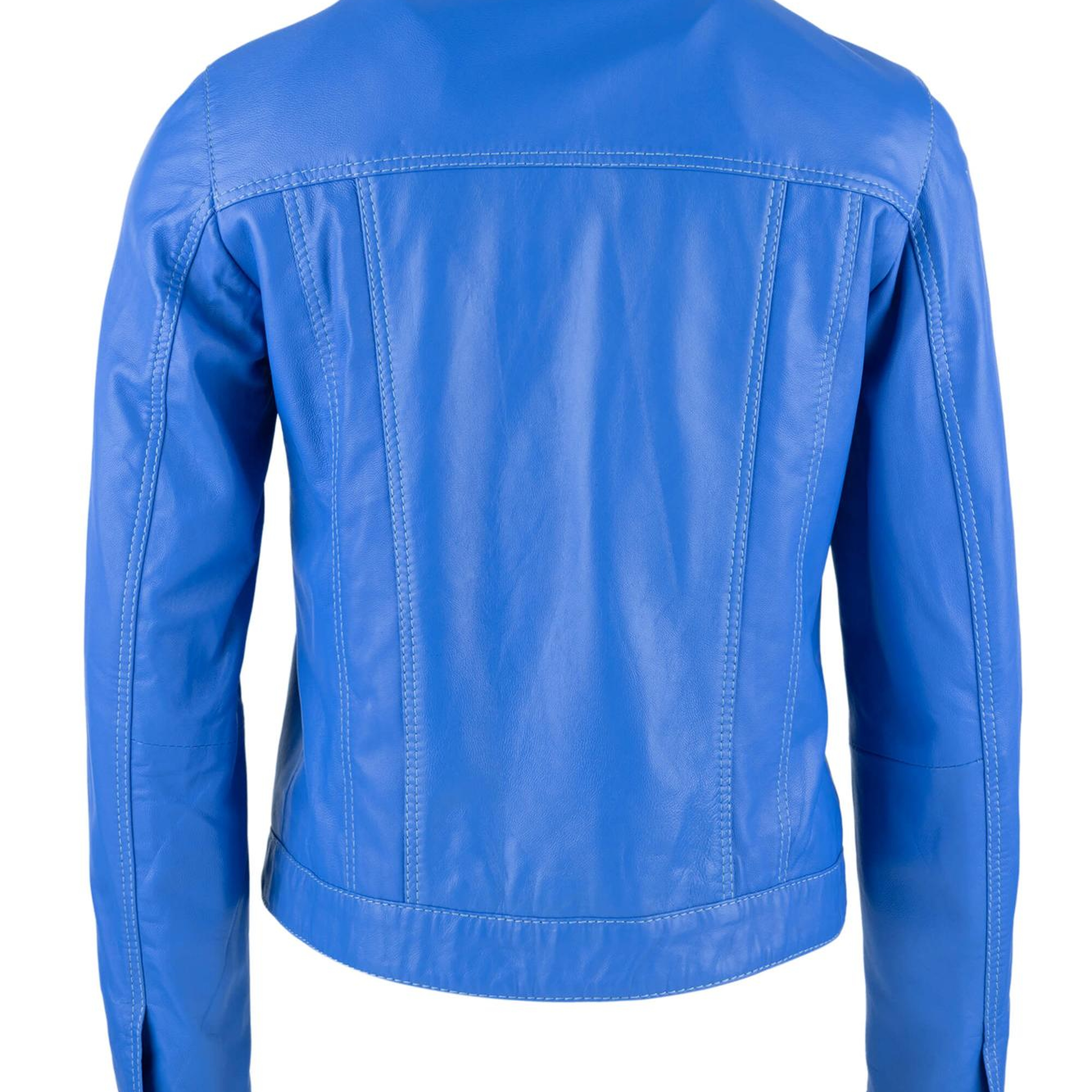 Tamer Tanca Kadın Hakiki Deri Mavi Deri Mont