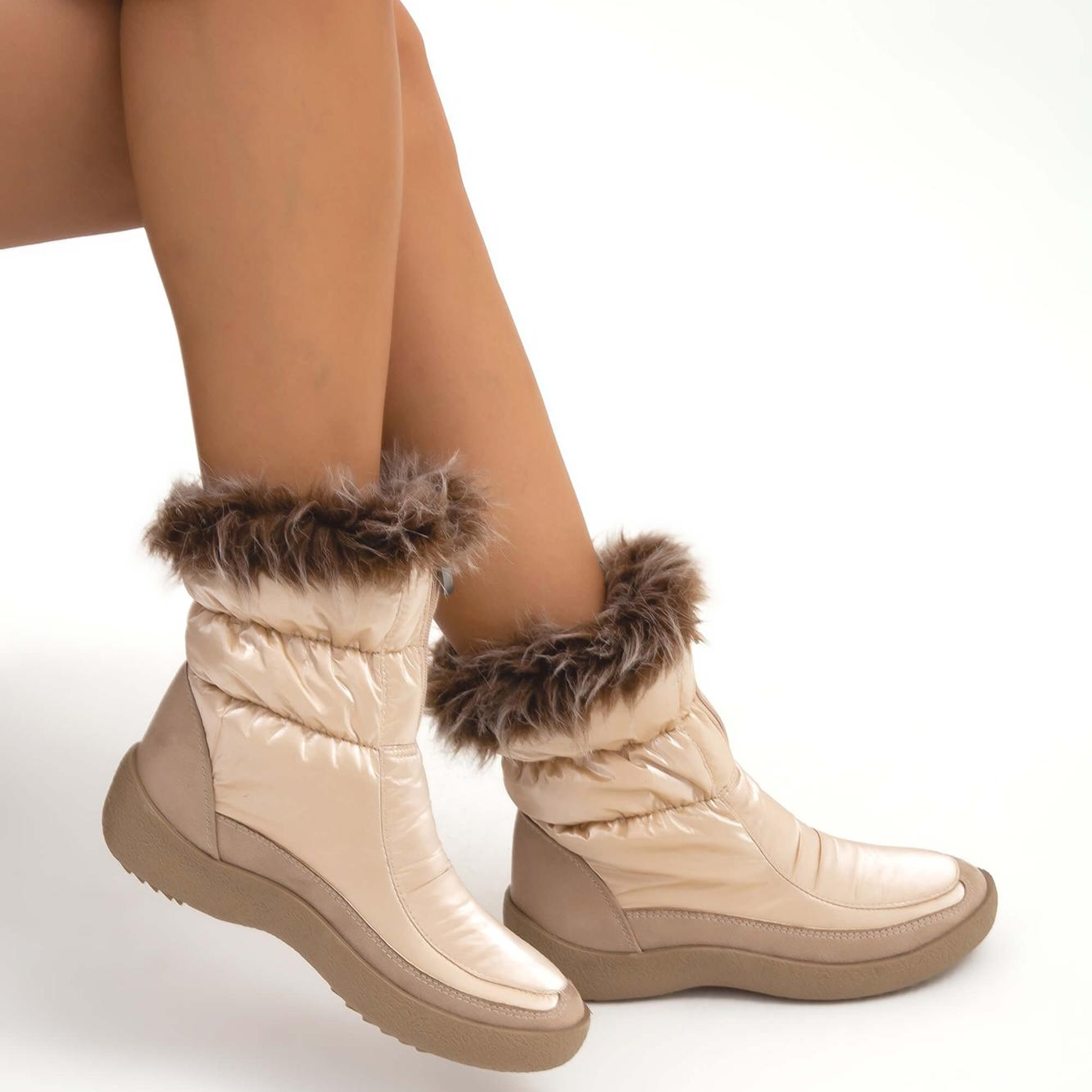 Tamer Tanca Kadın Vegan Bej Bot