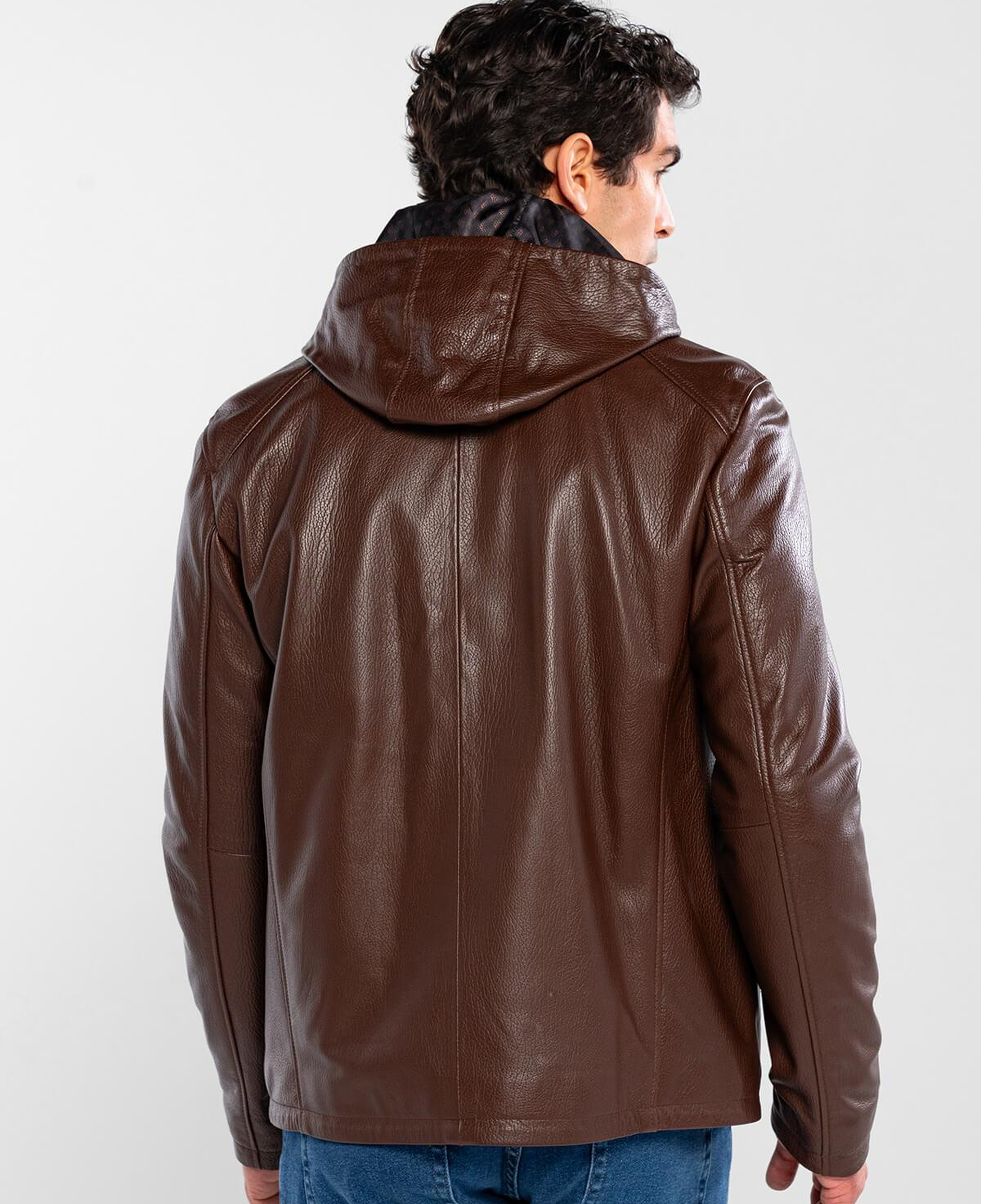 Tamer Tanca Erkek Hakiki Deri Konyak Deri Mont