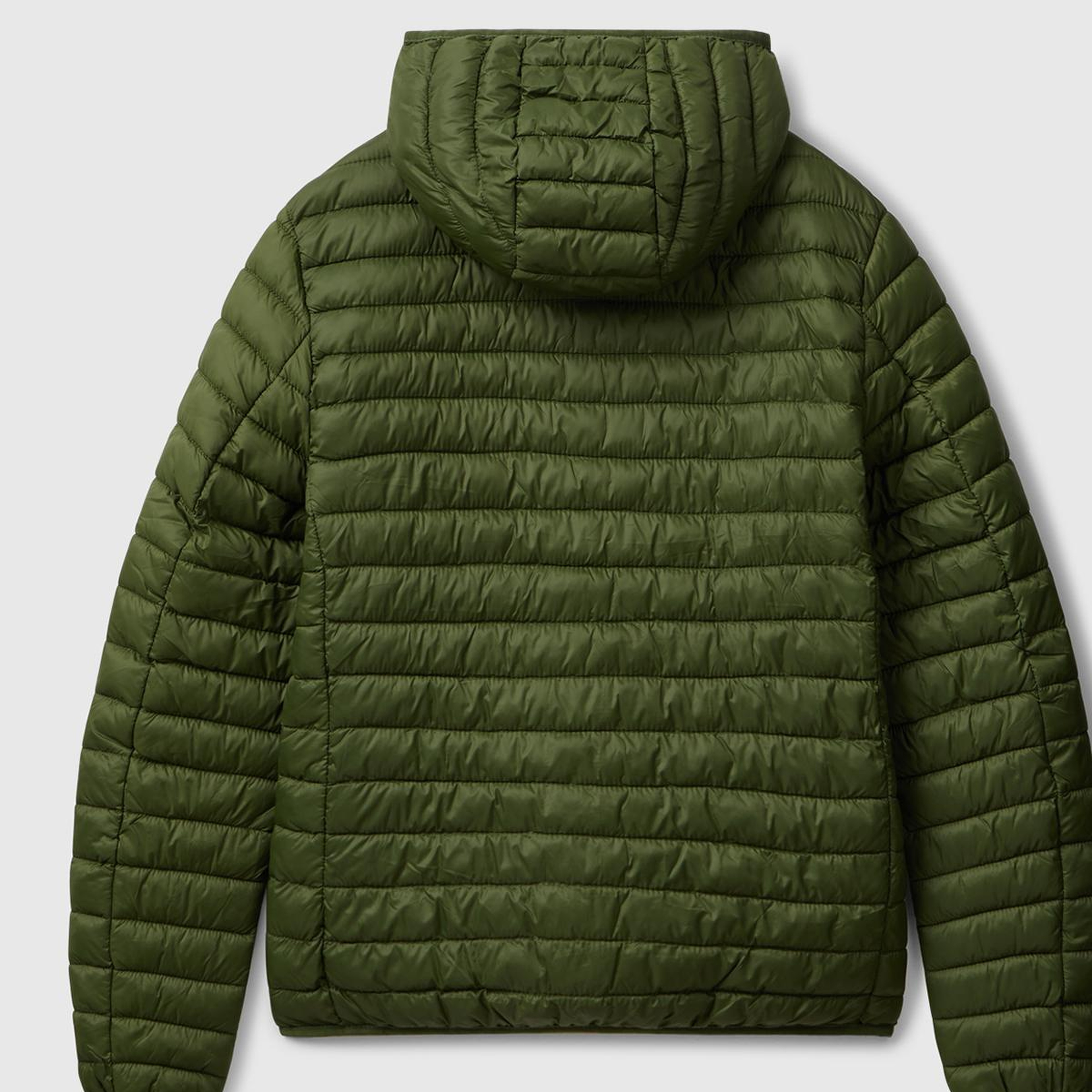 Erkek Haki Yeşilli Regular Fit Kapüşonlu Puffer Mont