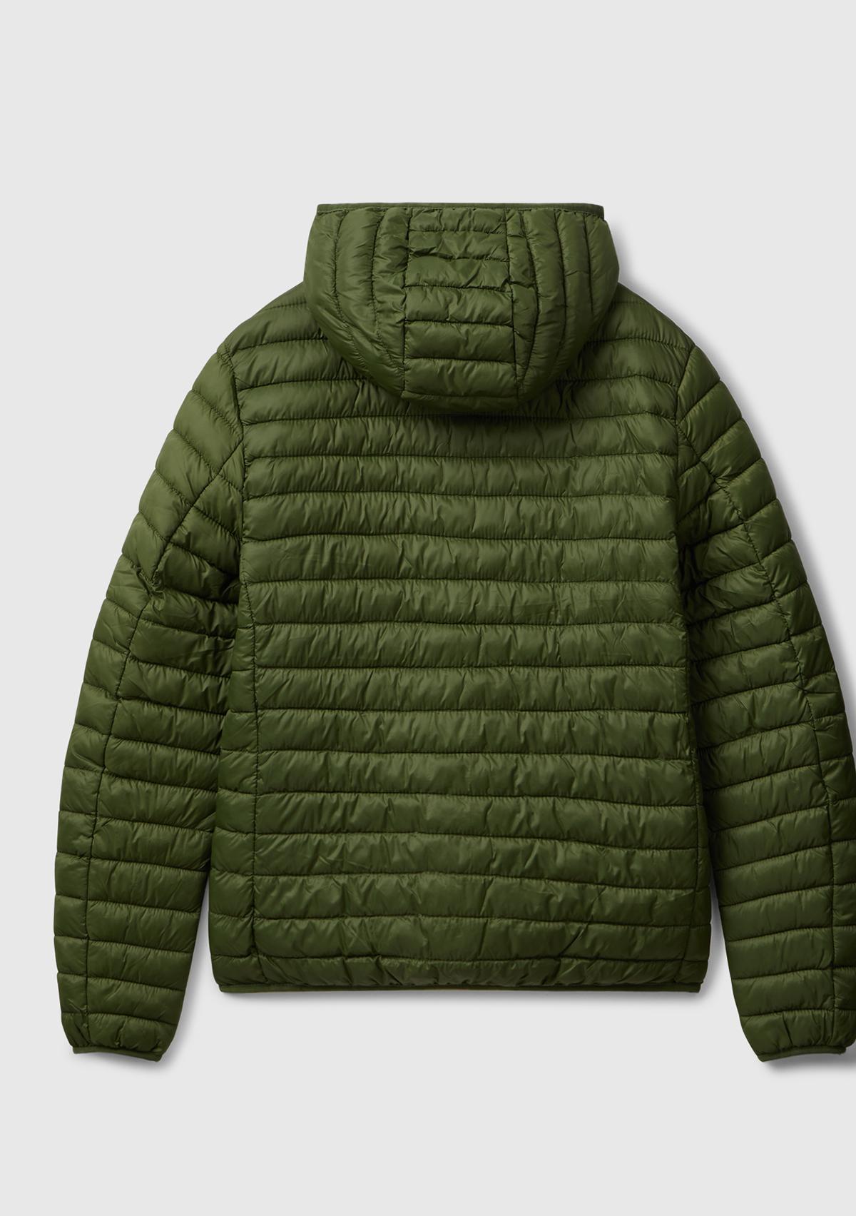 Erkek Haki Yeşilli Regular Fit Kapüşonlu Puffer Mont