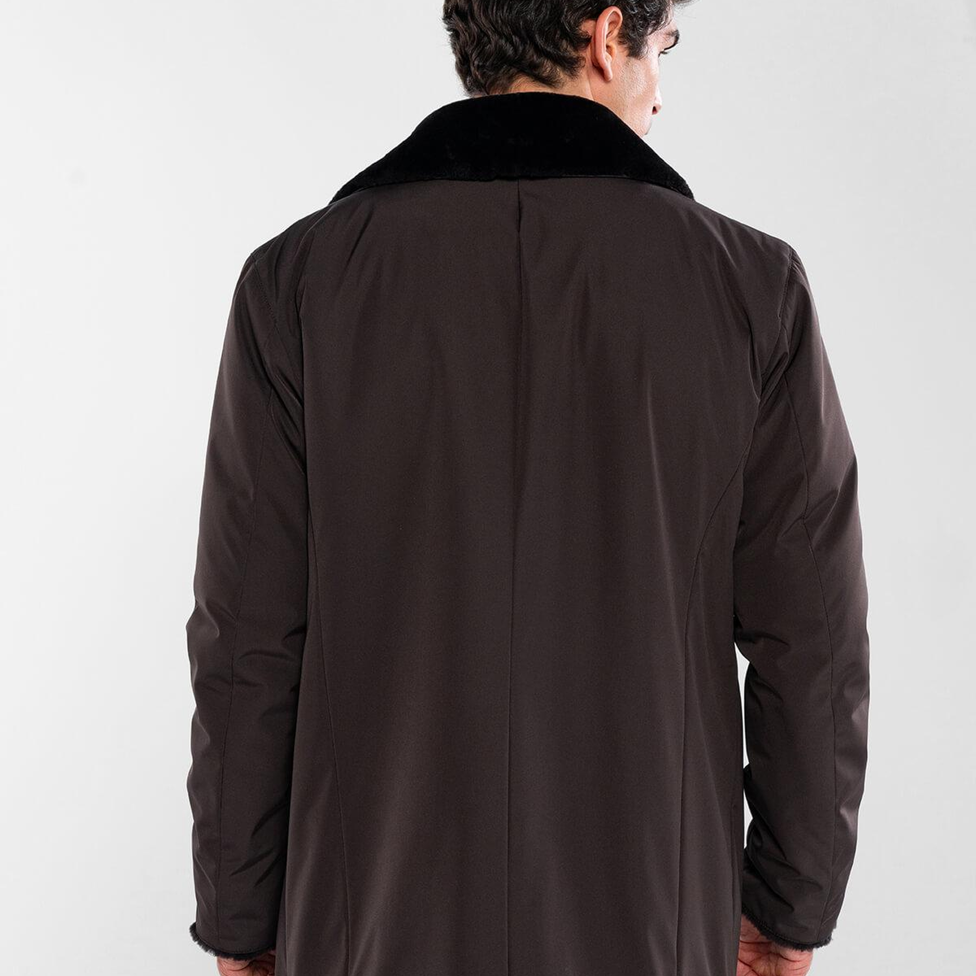 Tamer Tanca Erkek Tekstil & Deri Kahverengi Mont