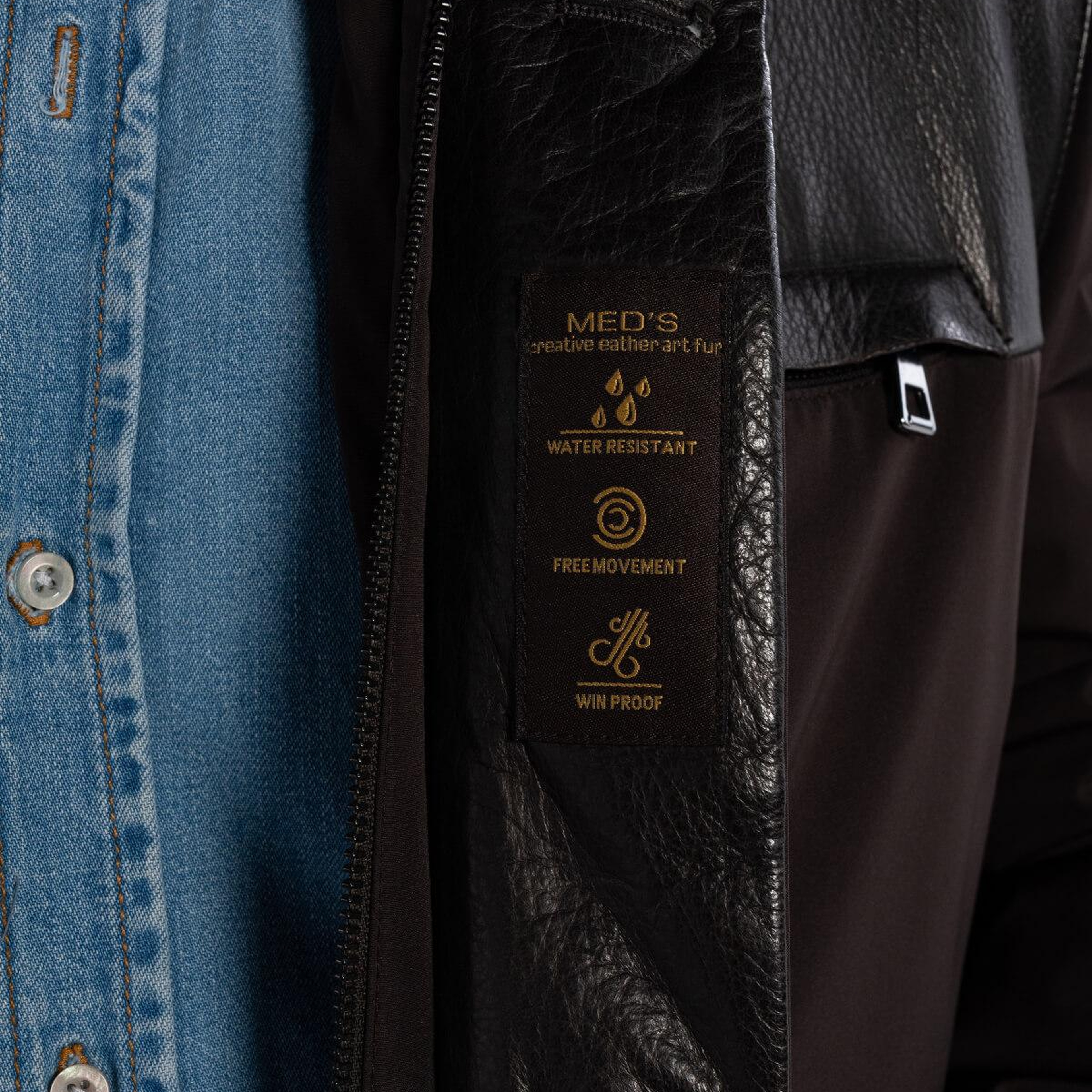 Tamer Tanca Erkek Tekstil & Deri Kahverengi Mont