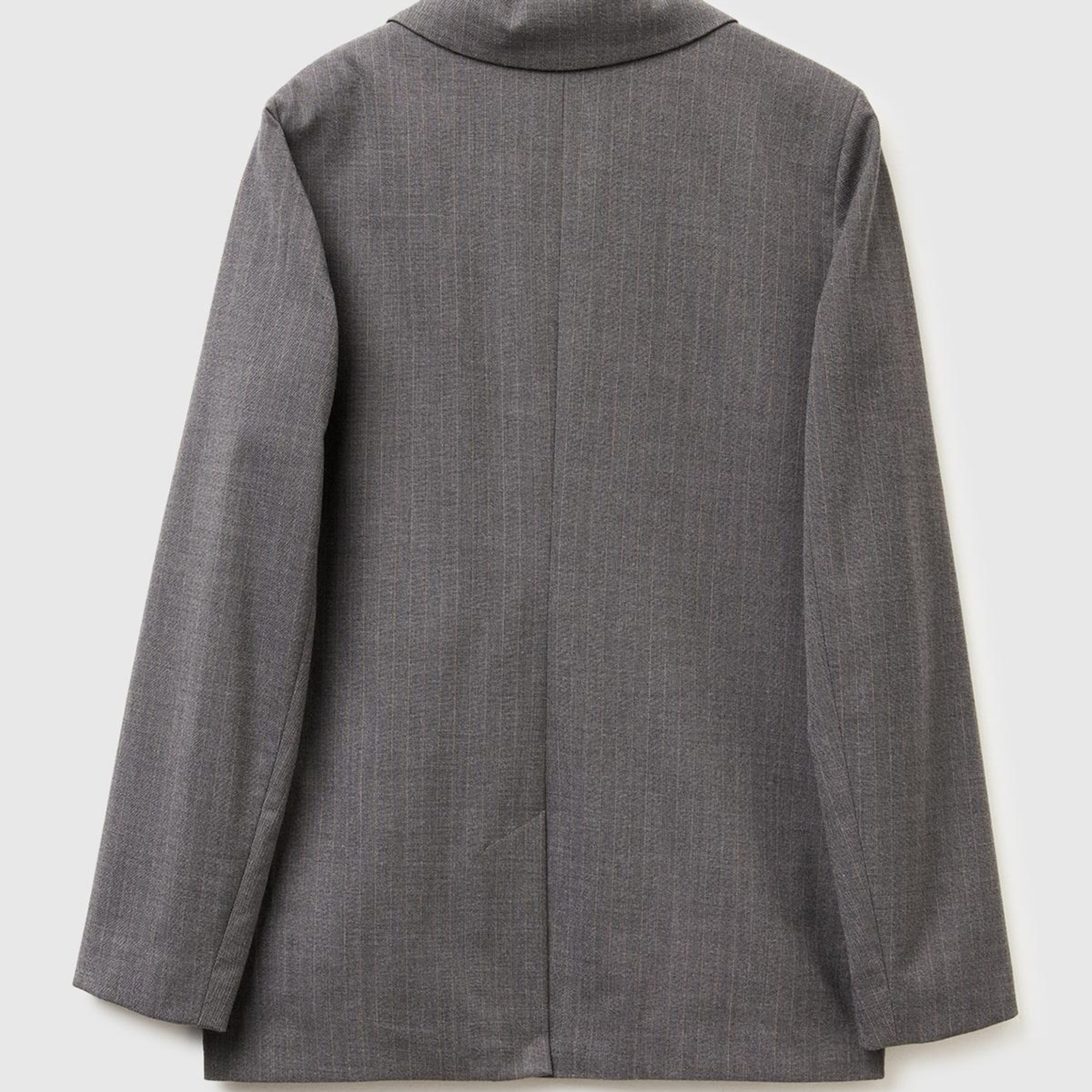 Kadın Taba Viskoz Karışımlı Çizgili Düğmeli Slim Fit Blazer Ceket