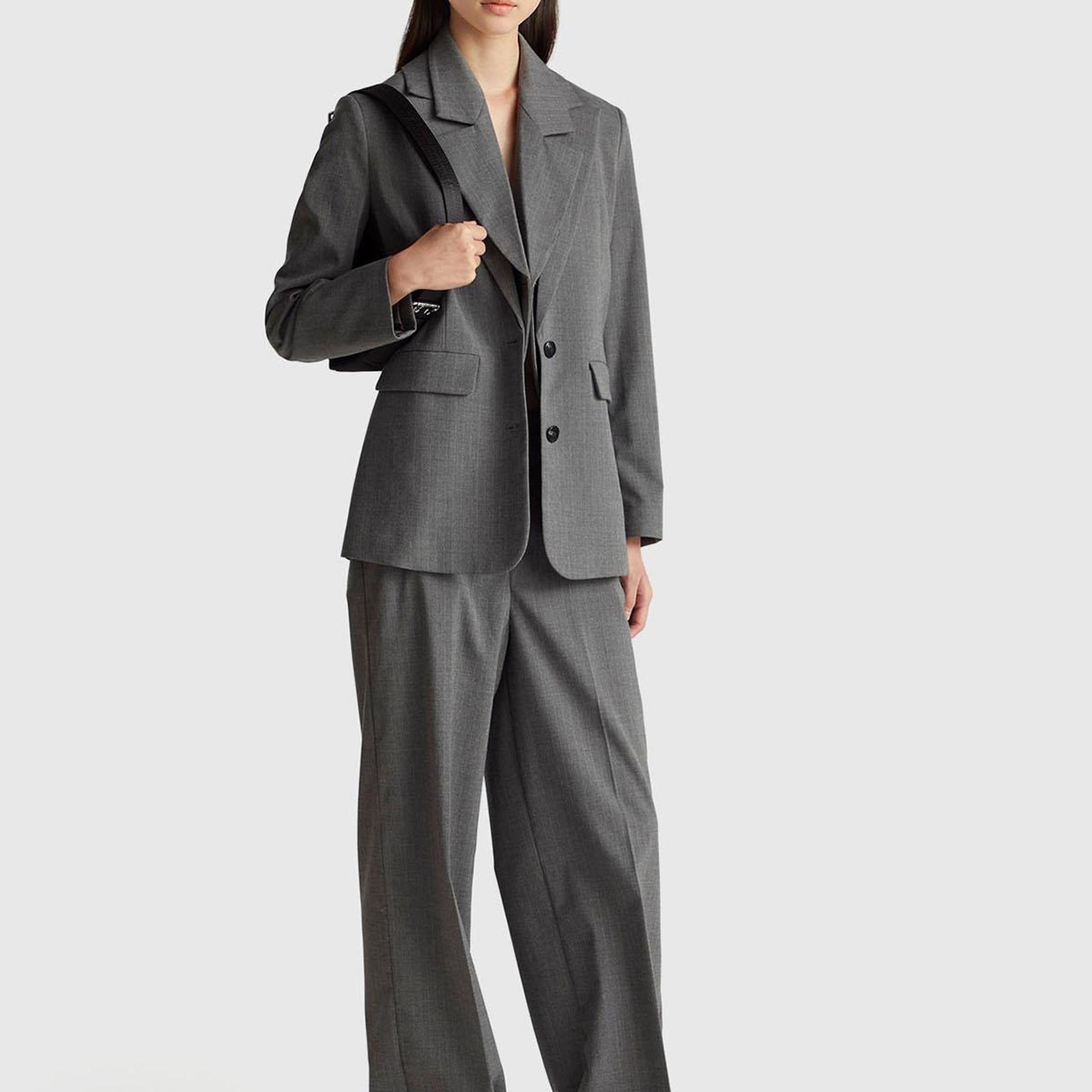 Kadın Taba Viskoz Karışımlı Çizgili Düğmeli Slim Fit Blazer Ceket