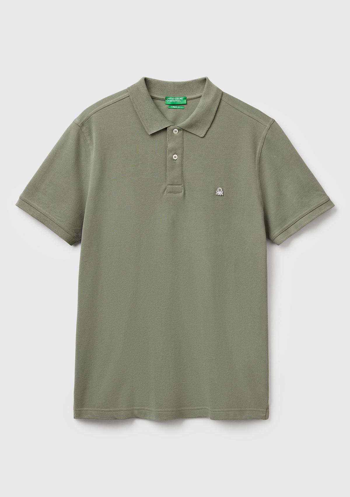 Erkek Haki Regular Fit Kısa Kollu Polo T-Shirt