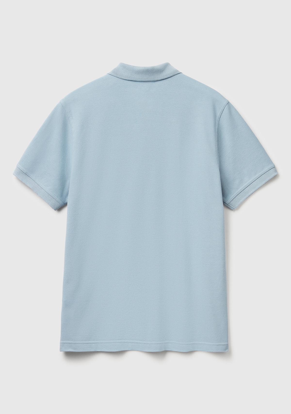 Erkek Bebek Mavisi Regular Fit Kısa Kollu Polo T-Shirt