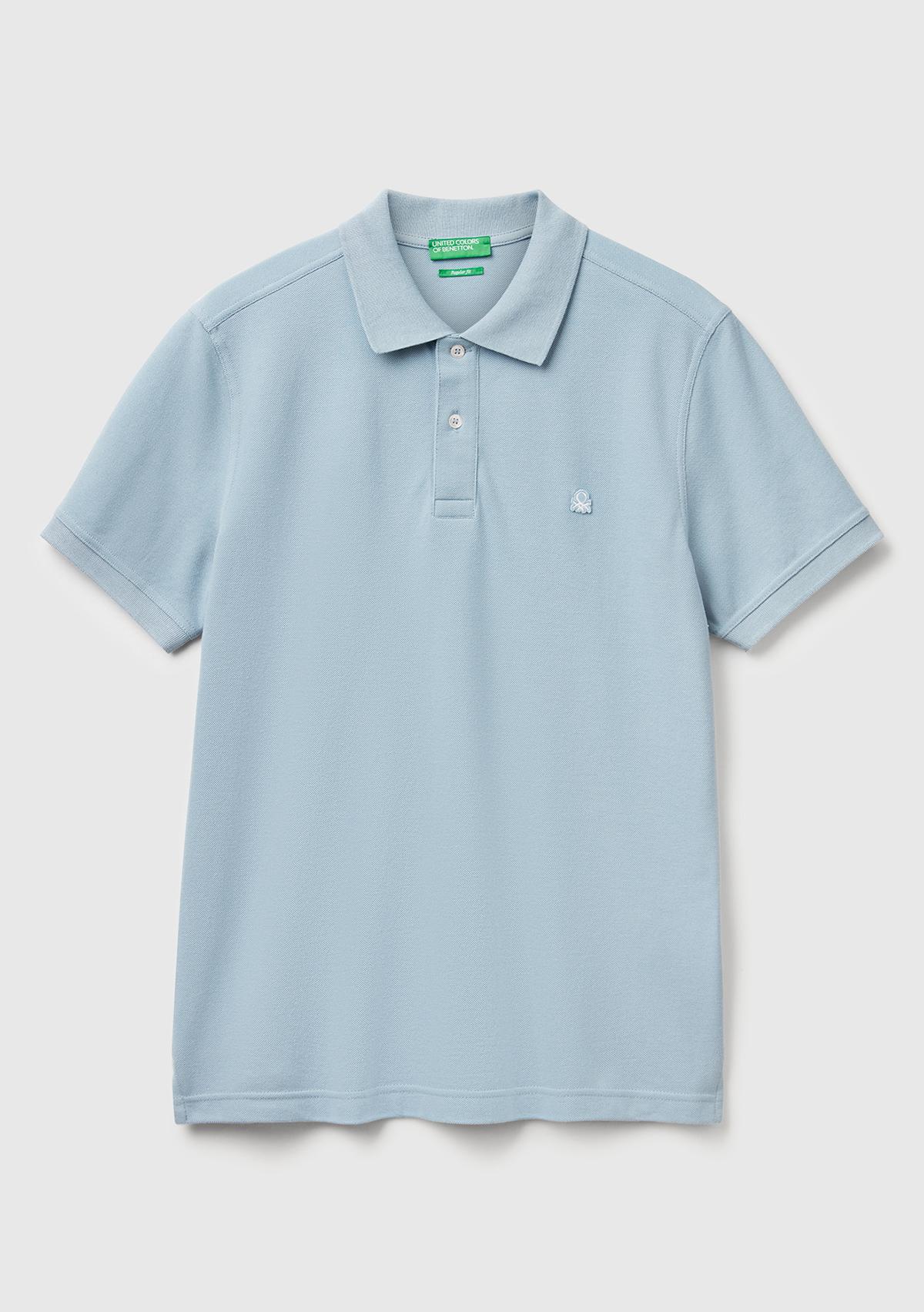 Erkek Bebek Mavisi Regular Fit Kısa Kollu Polo T-Shirt