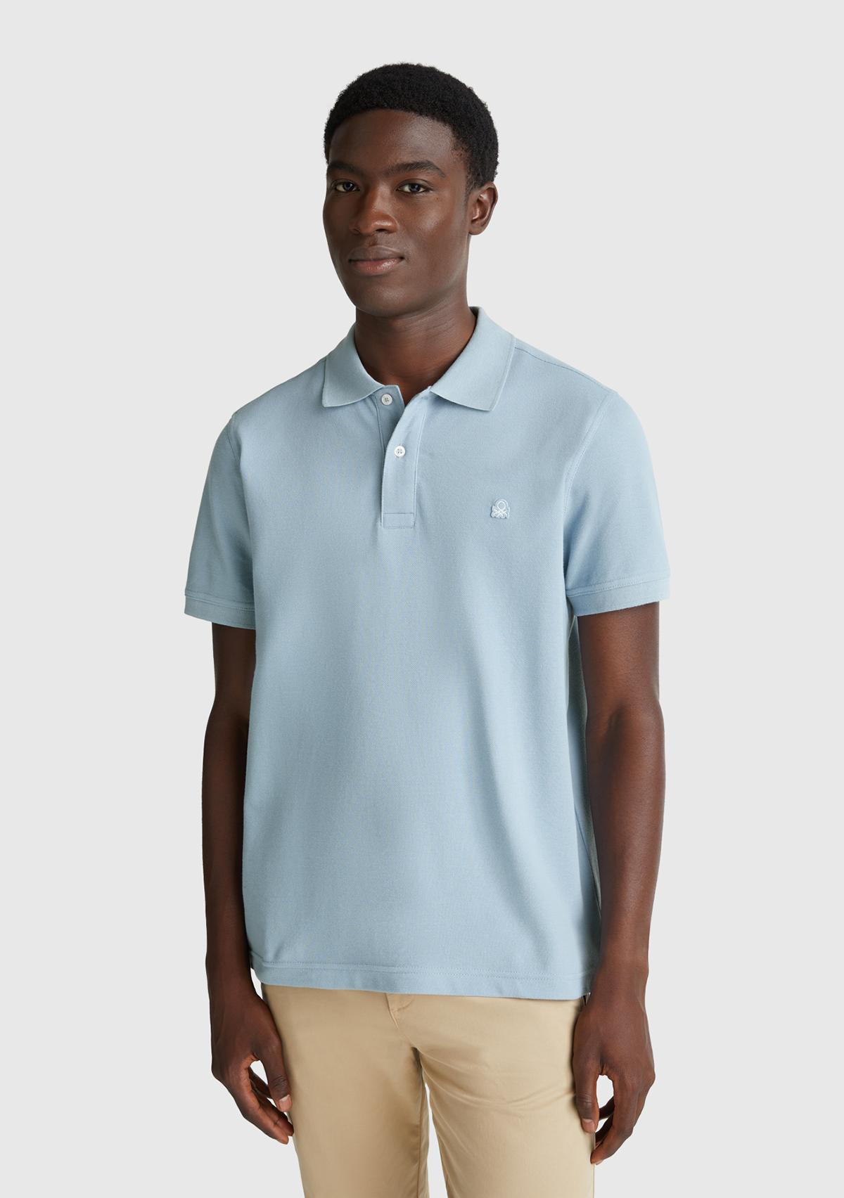 Erkek Bebek Mavisi Regular Fit Kısa Kollu Polo T-Shirt