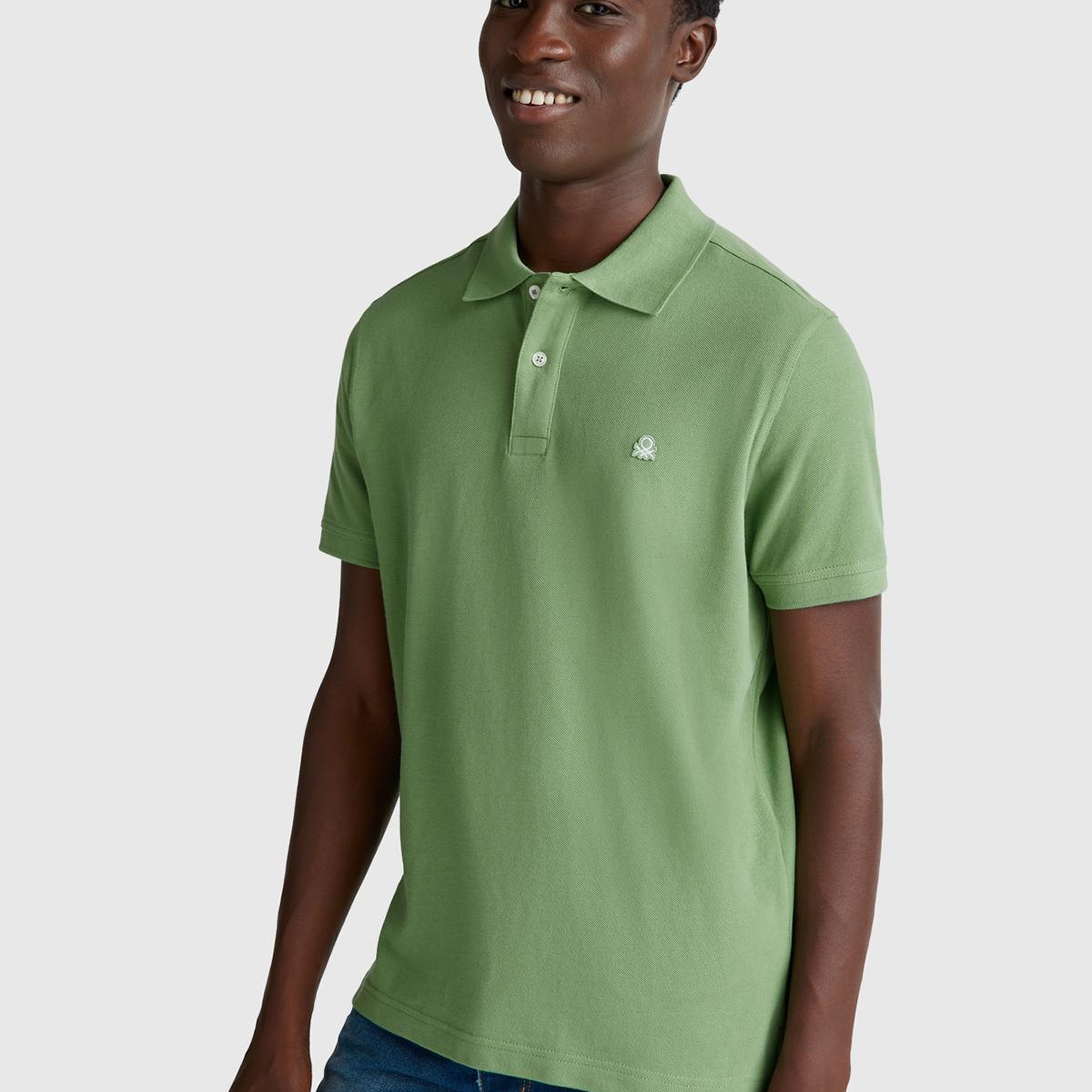 Erkek Açık Yeşill Regular Fit Kısa Kollu Polo T-Shirt