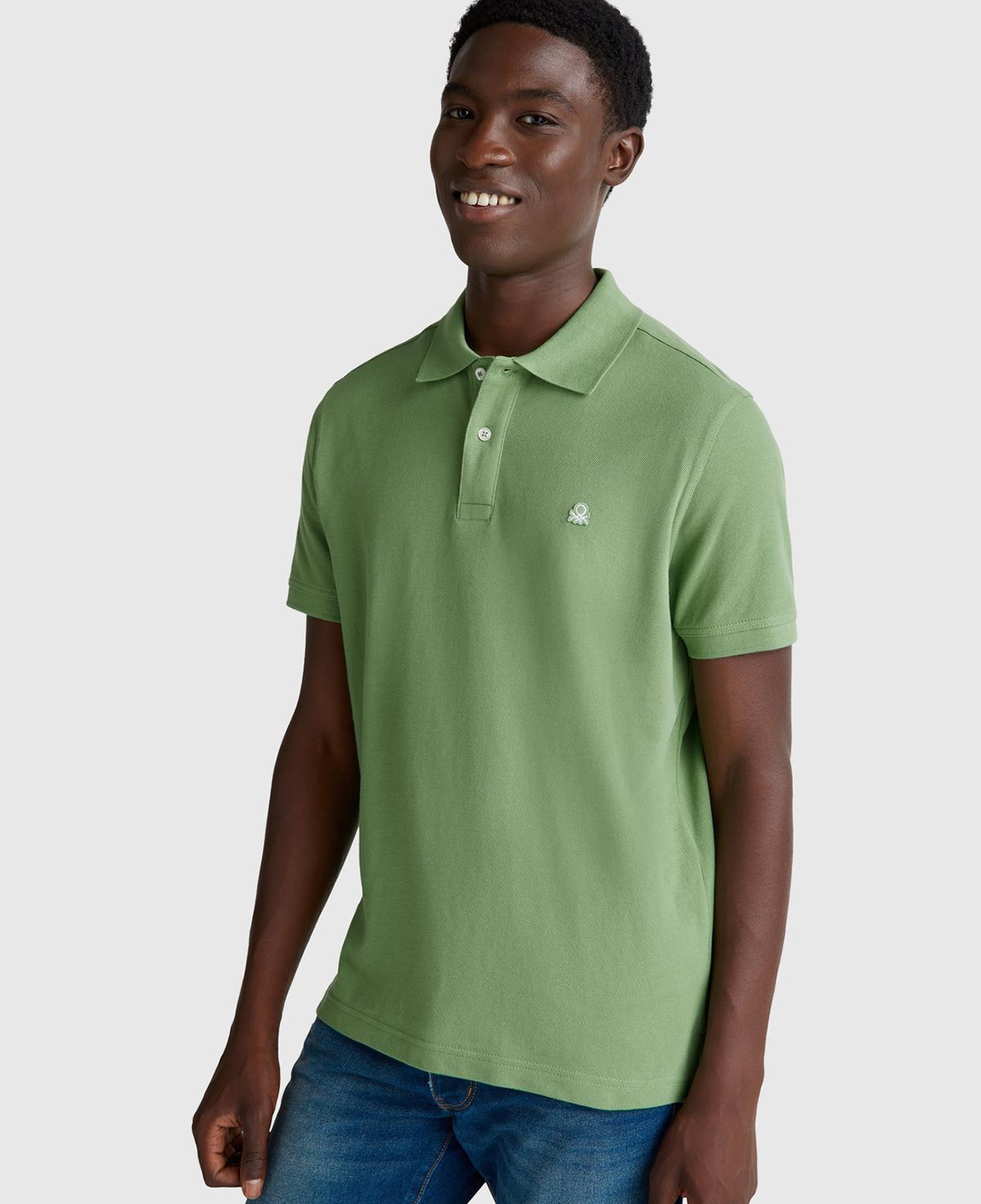 Erkek Açık Yeşill Regular Fit Kısa Kollu Polo T-Shirt