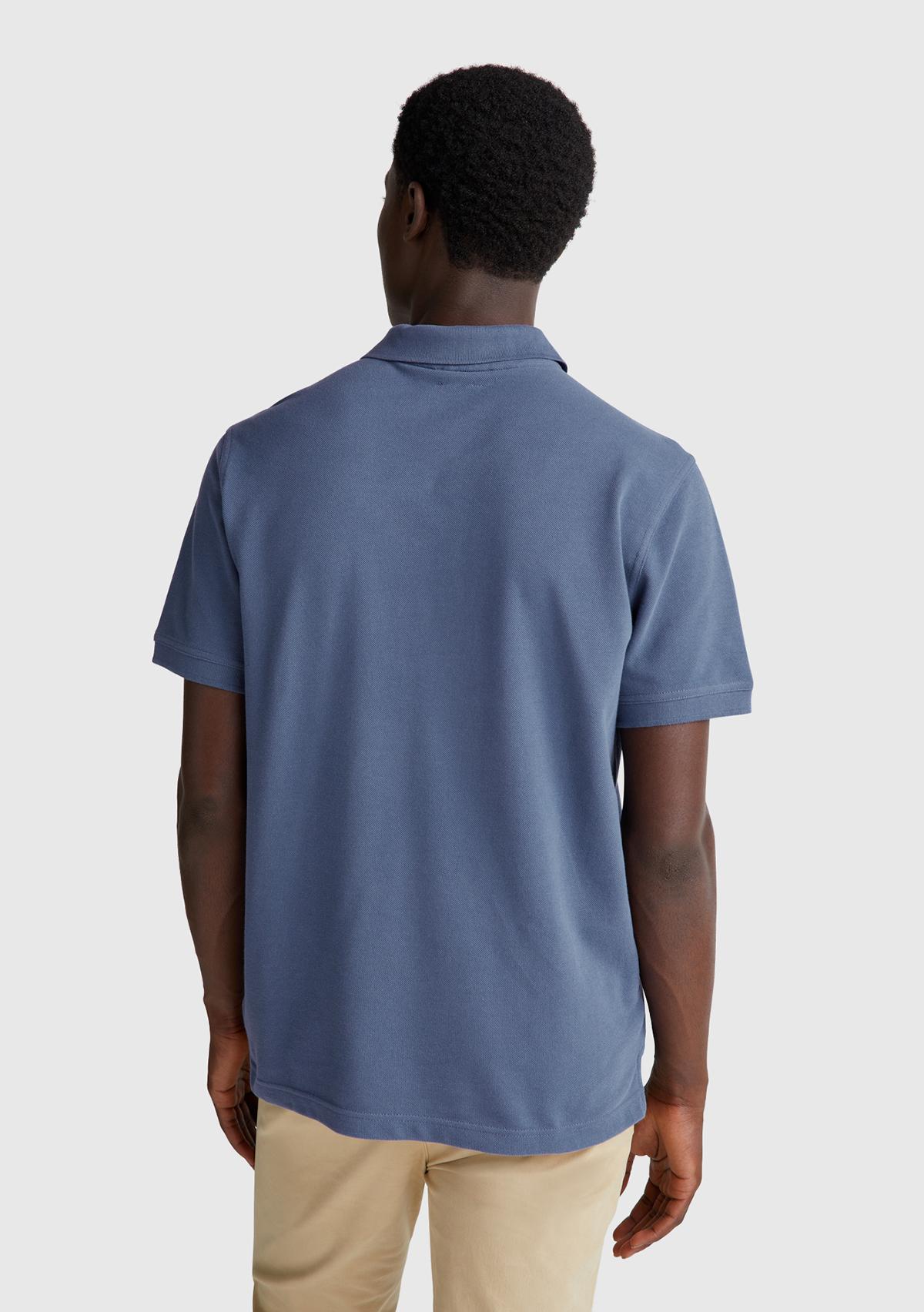 Erkek Havacı Mavi Regular Fit Kısa Kollu Polo T-Shirt