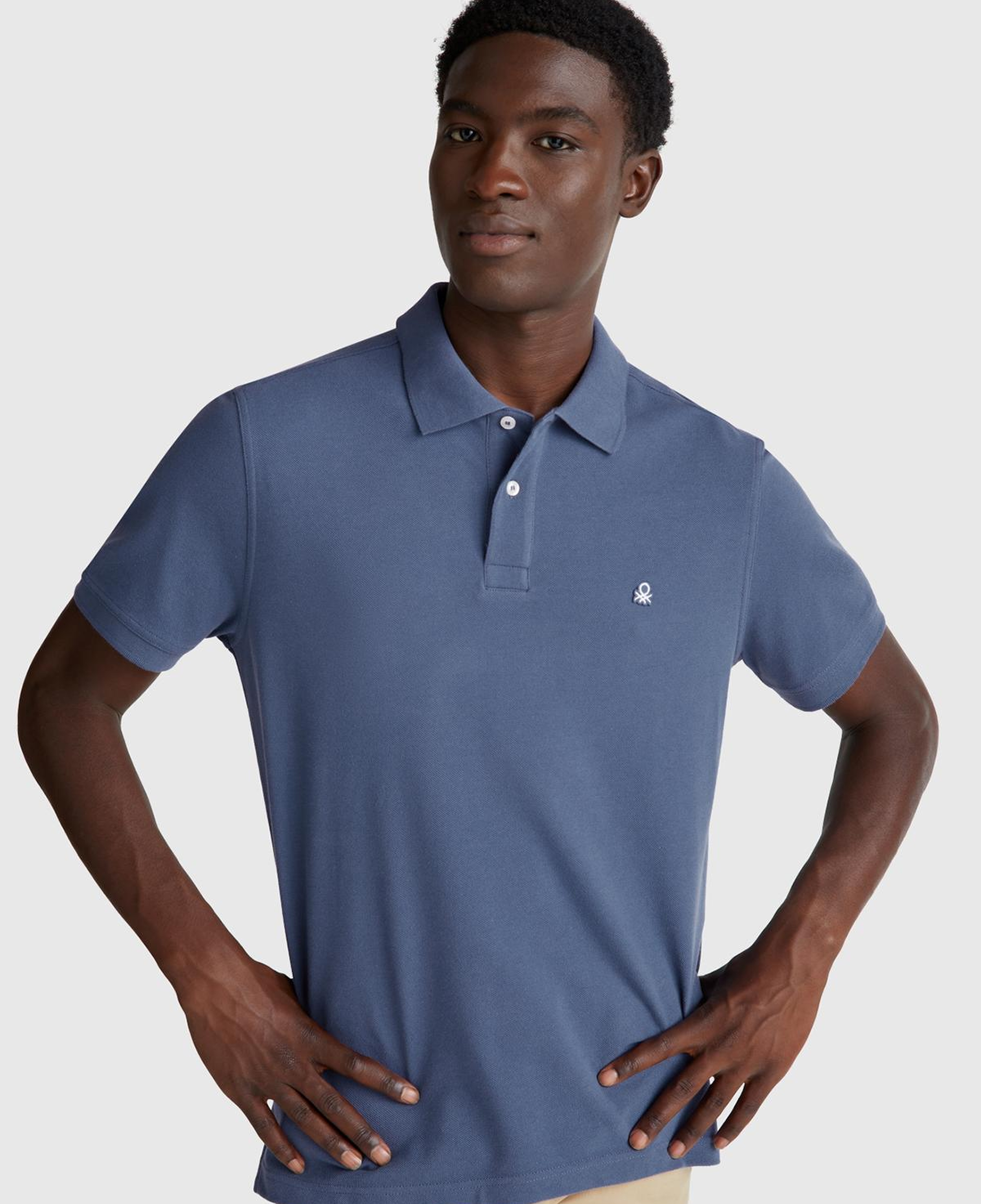 Erkek Havacı Mavi Regular Fit Kısa Kollu Polo T-Shirt