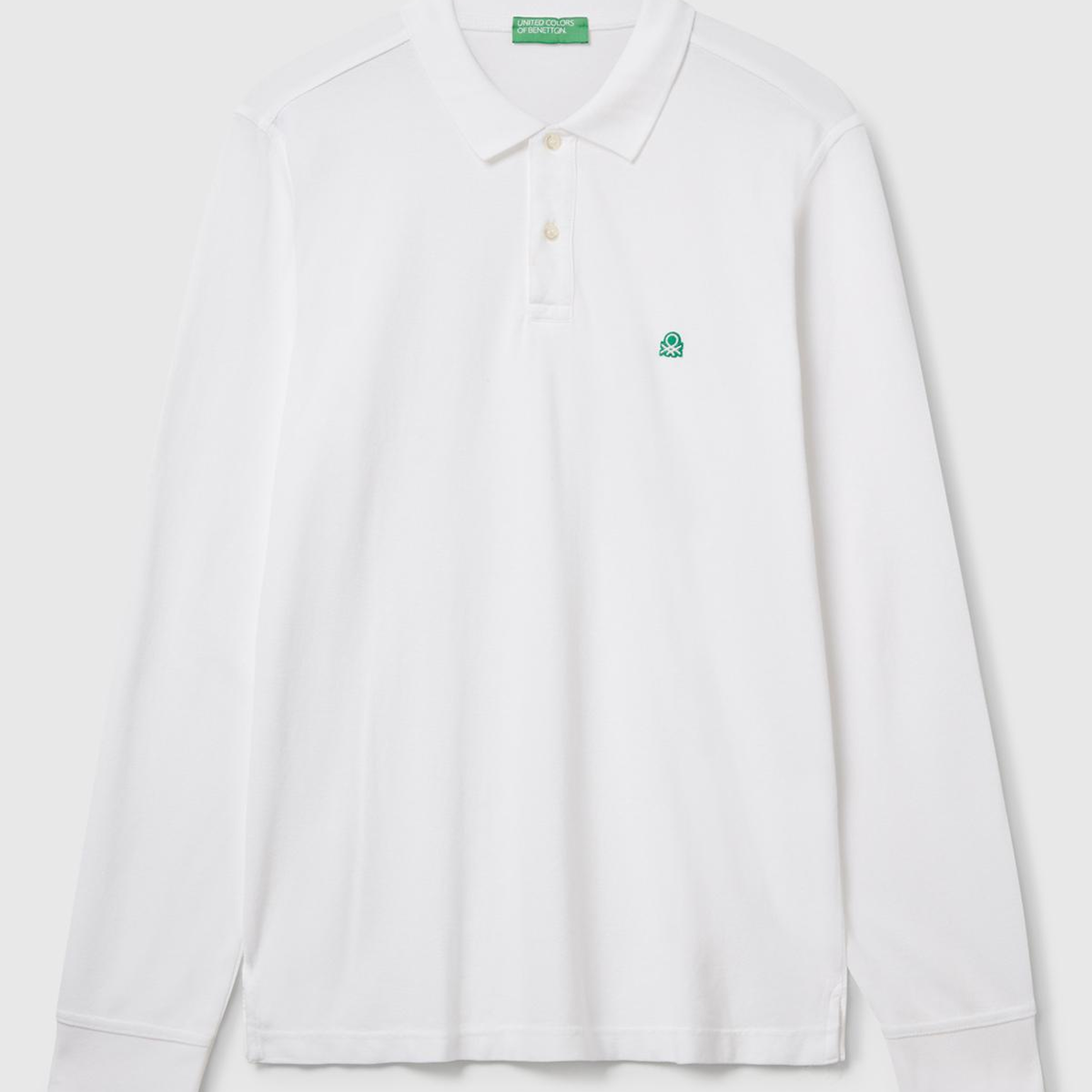 Erkek Beyaz Uzun Kol Polo T-Shirt