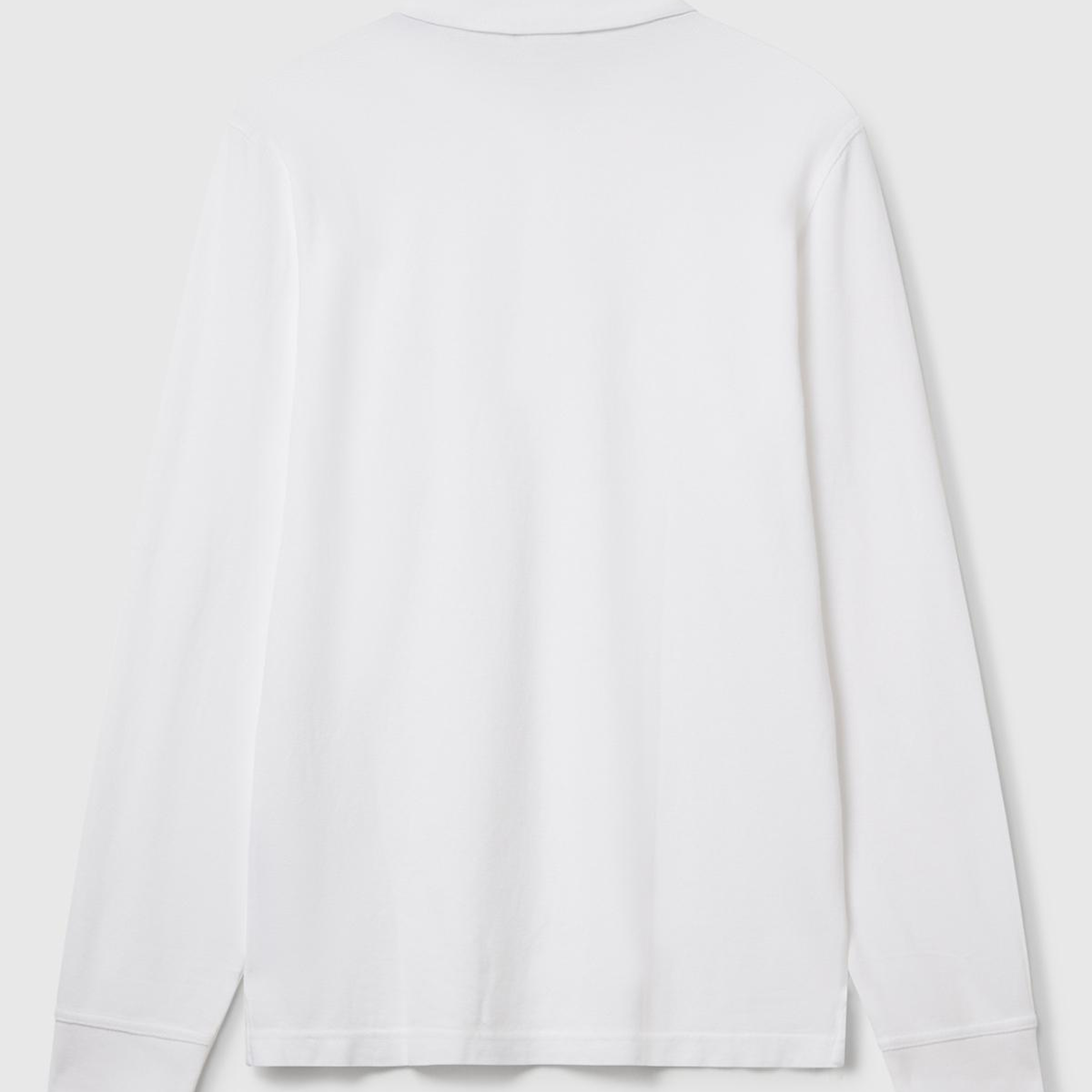 Erkek Beyaz Uzun Kol Polo T-Shirt