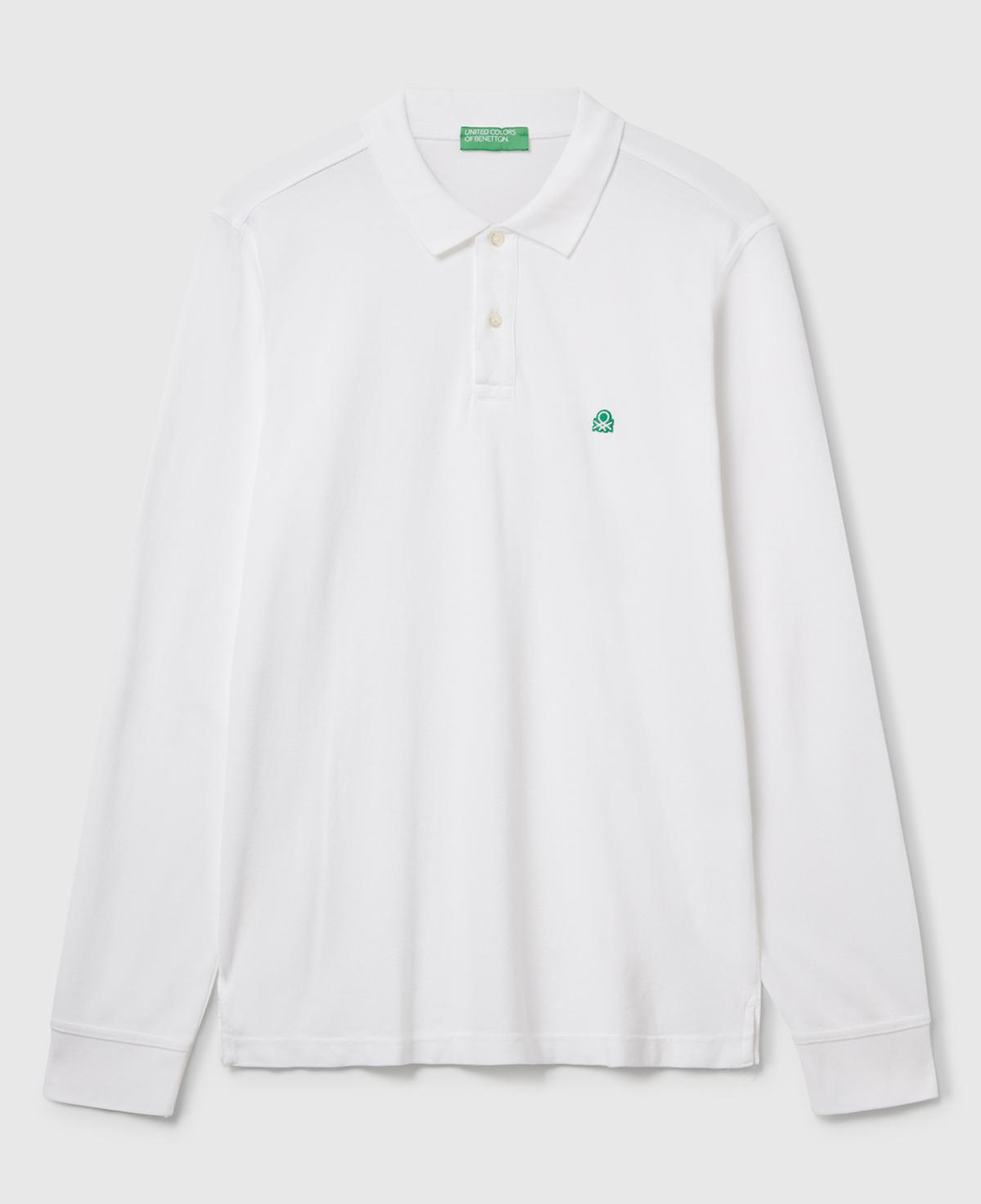 Erkek Beyaz Uzun Kol Polo T-Shirt