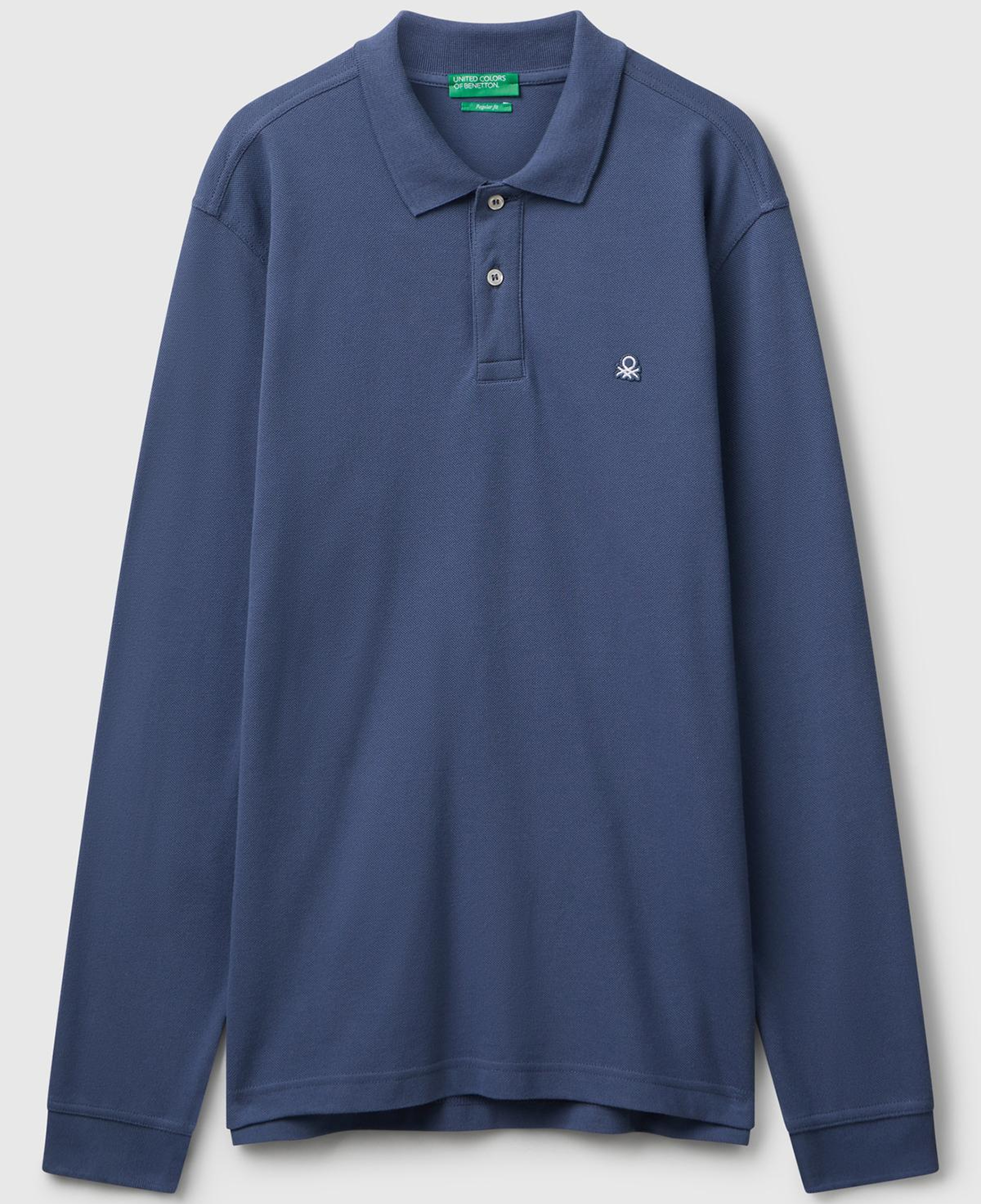 Erkek Havacı Mavi Uzun Kol Polo T-Shirt