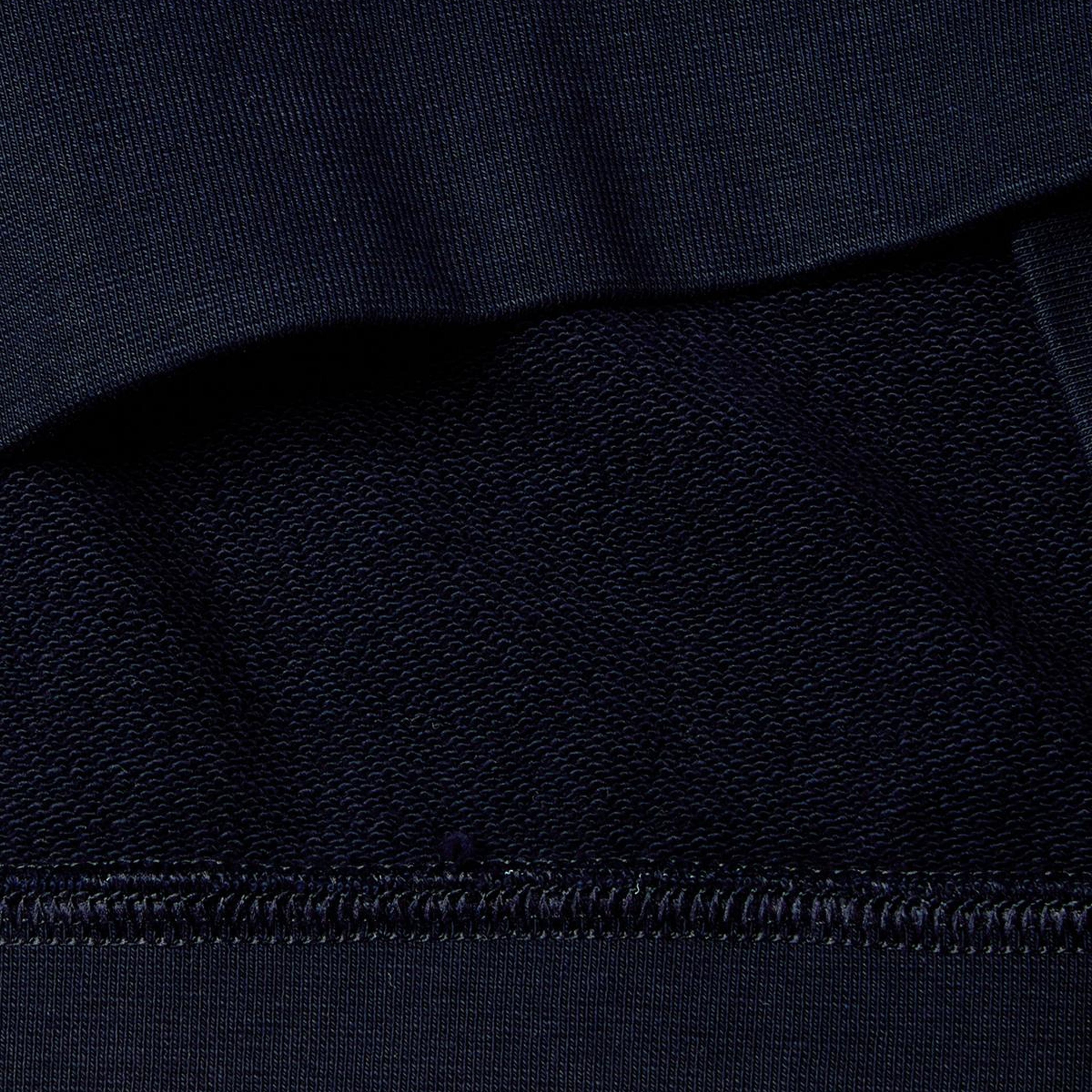 Erkek Lacivert %100 Pamuk Önü Logo İşlemeli Bisiklet Yaka Sweatshirt