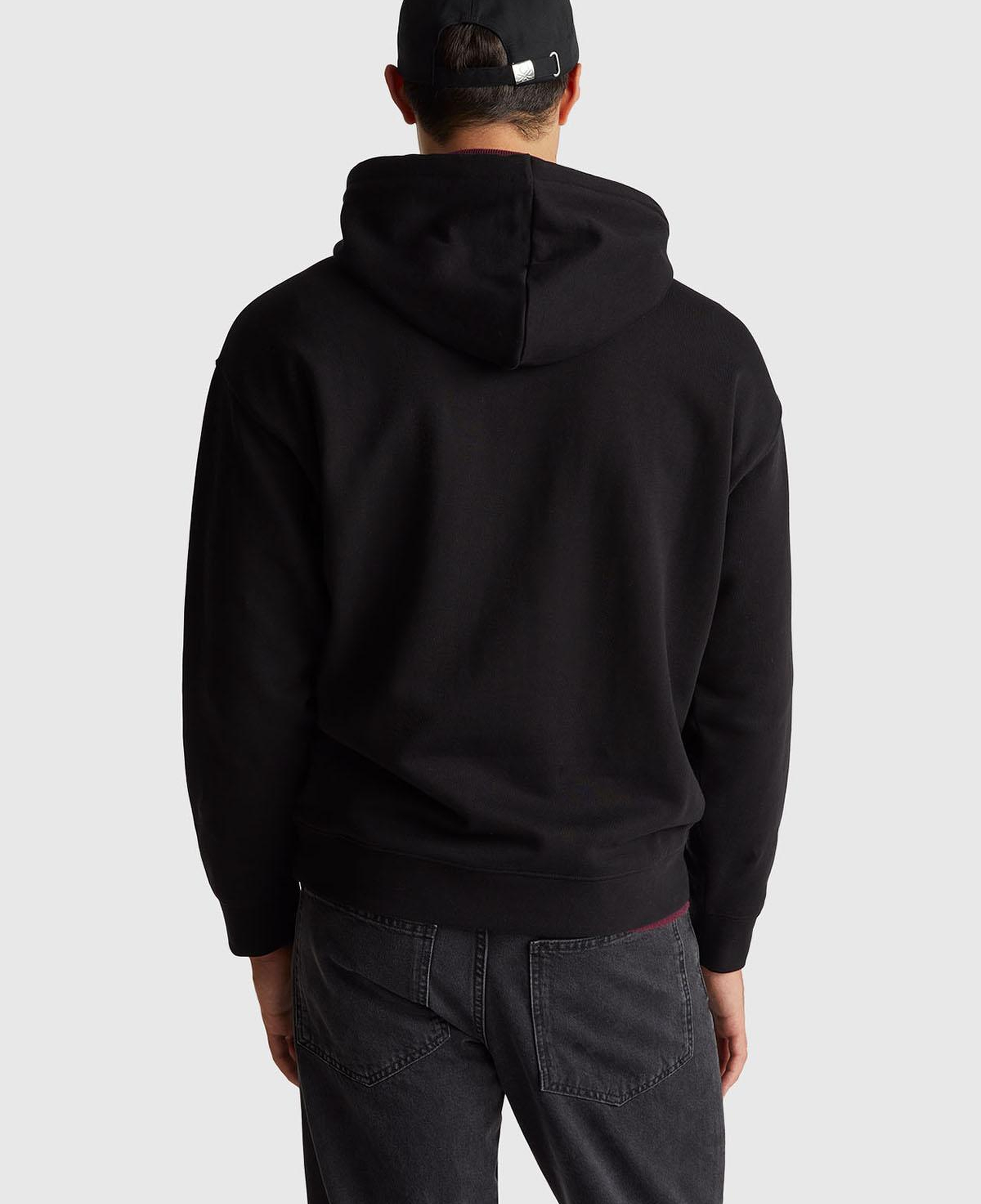 Unisex Siyah Koton Viskoz Karışımlı The Beatles Kapşonlu Sweatshirt