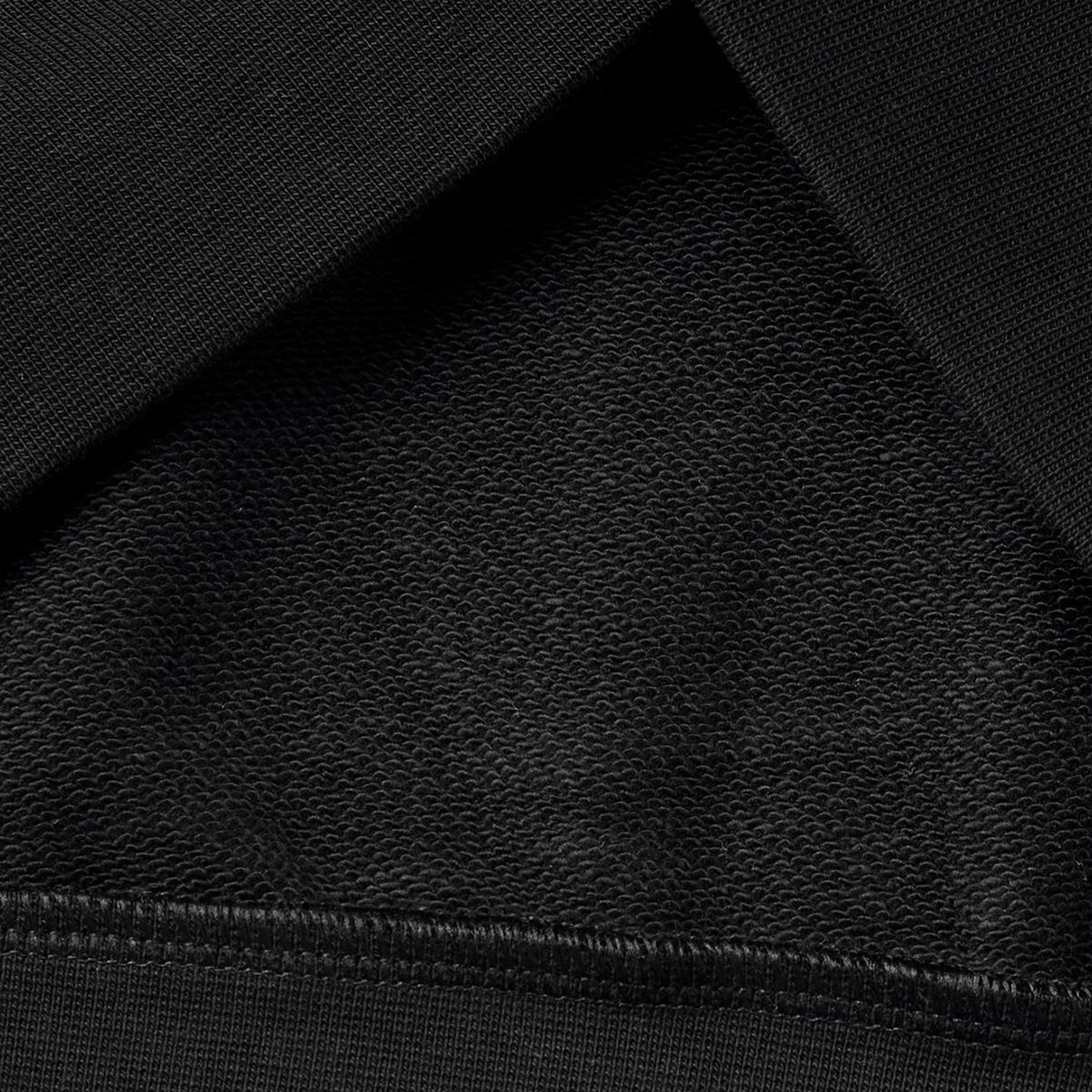 Erkek Siyah %100 Pamuk Dar Kesim Fermuarlı Kapüşonlu Sweatshirt