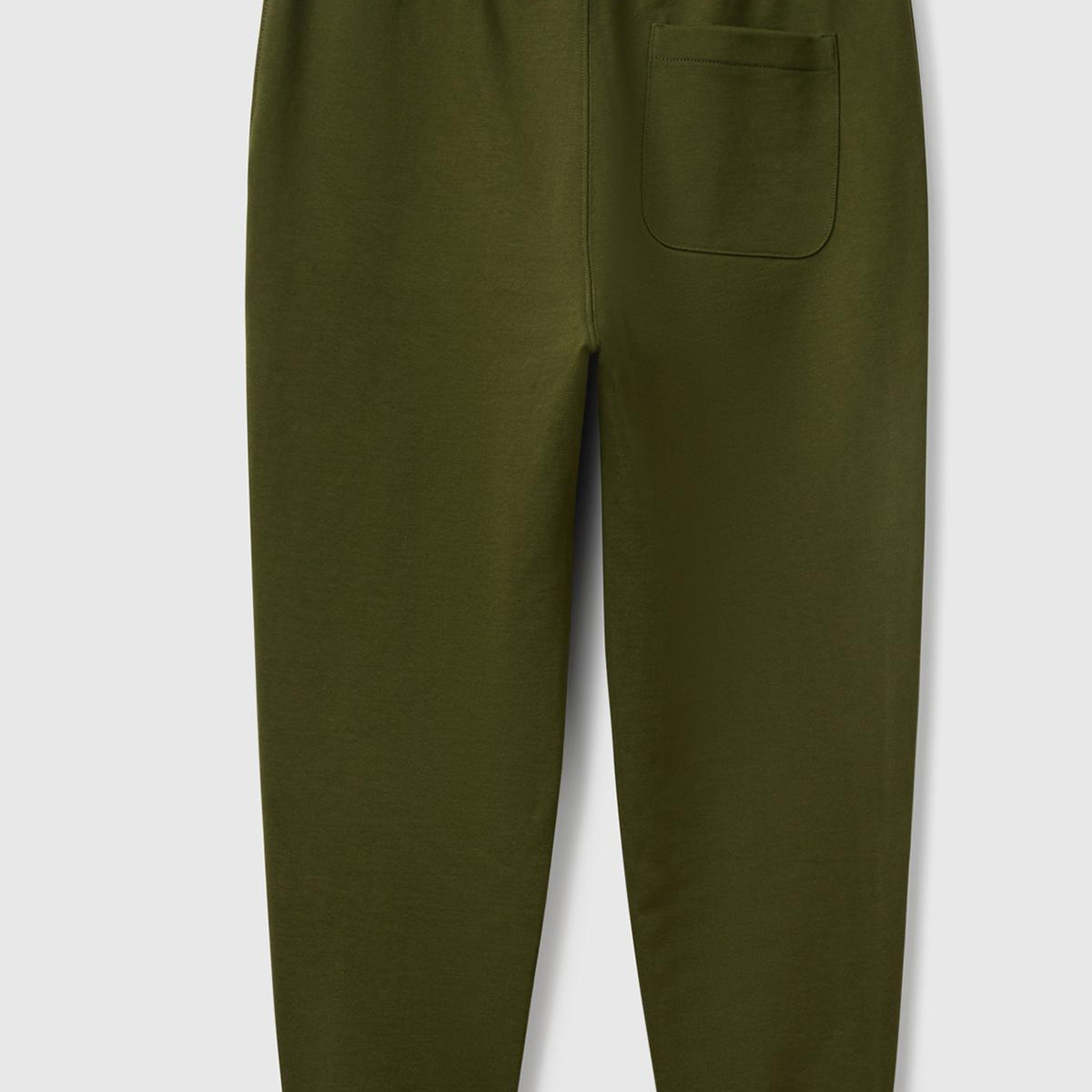 Erkek Haki Yeşilli %100 Pamuk Yanları Cepli Arkası Cep Detaylı Eşofman Altı