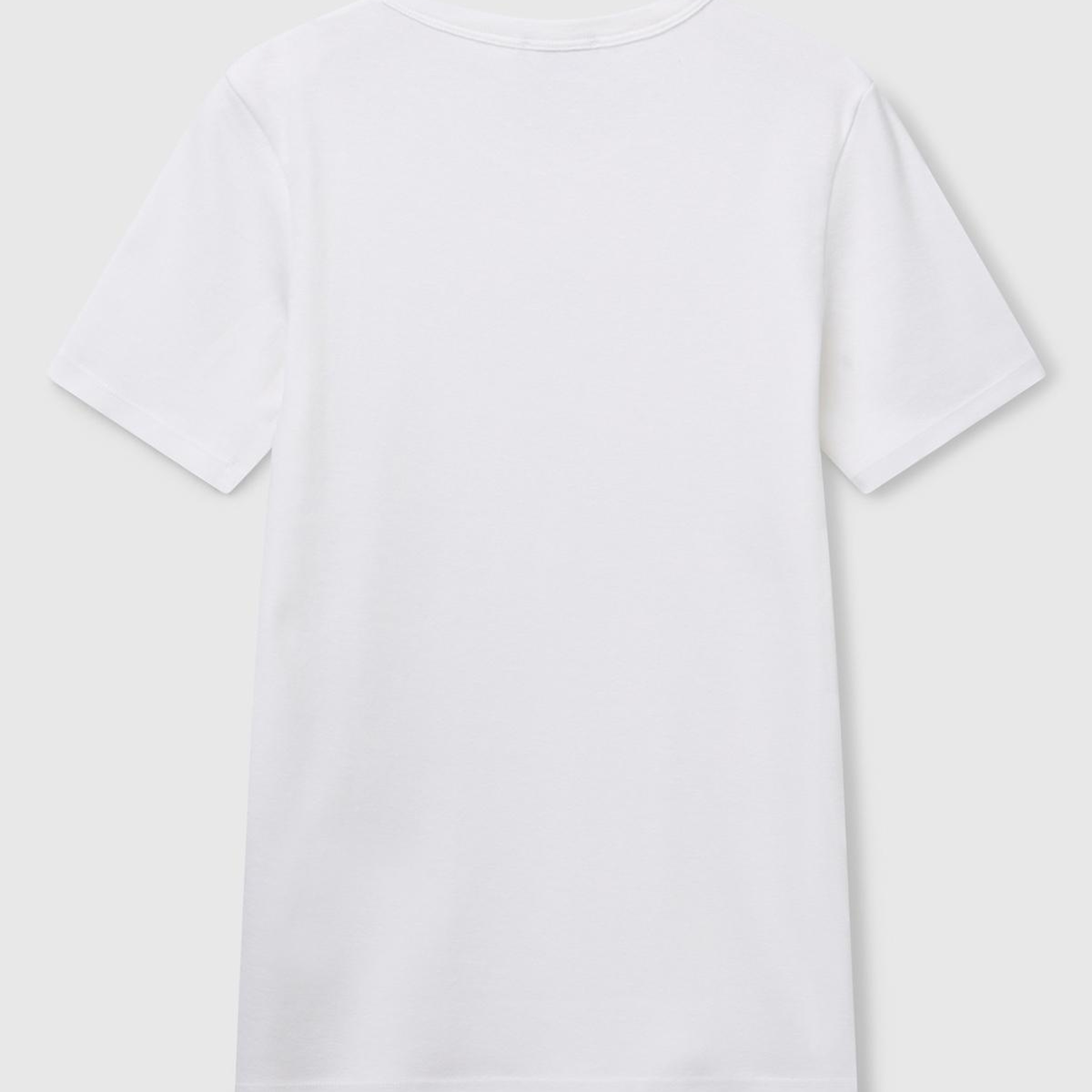Kadın Beyaz %100 Koton Benetton Yazılı Basic T-Shirt