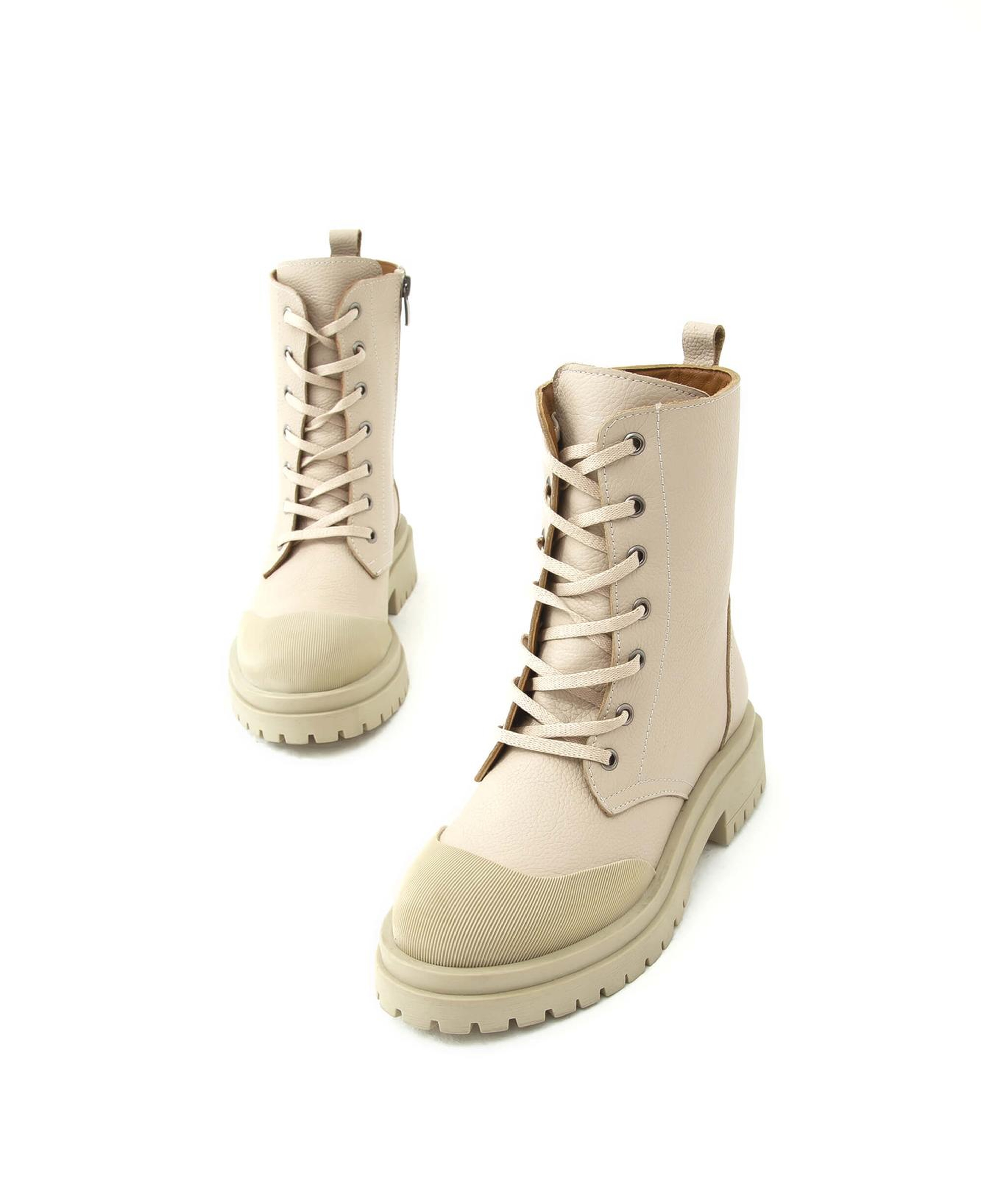 Tamer Tanca Kadın Hakiki Deri Bej Casual Bot