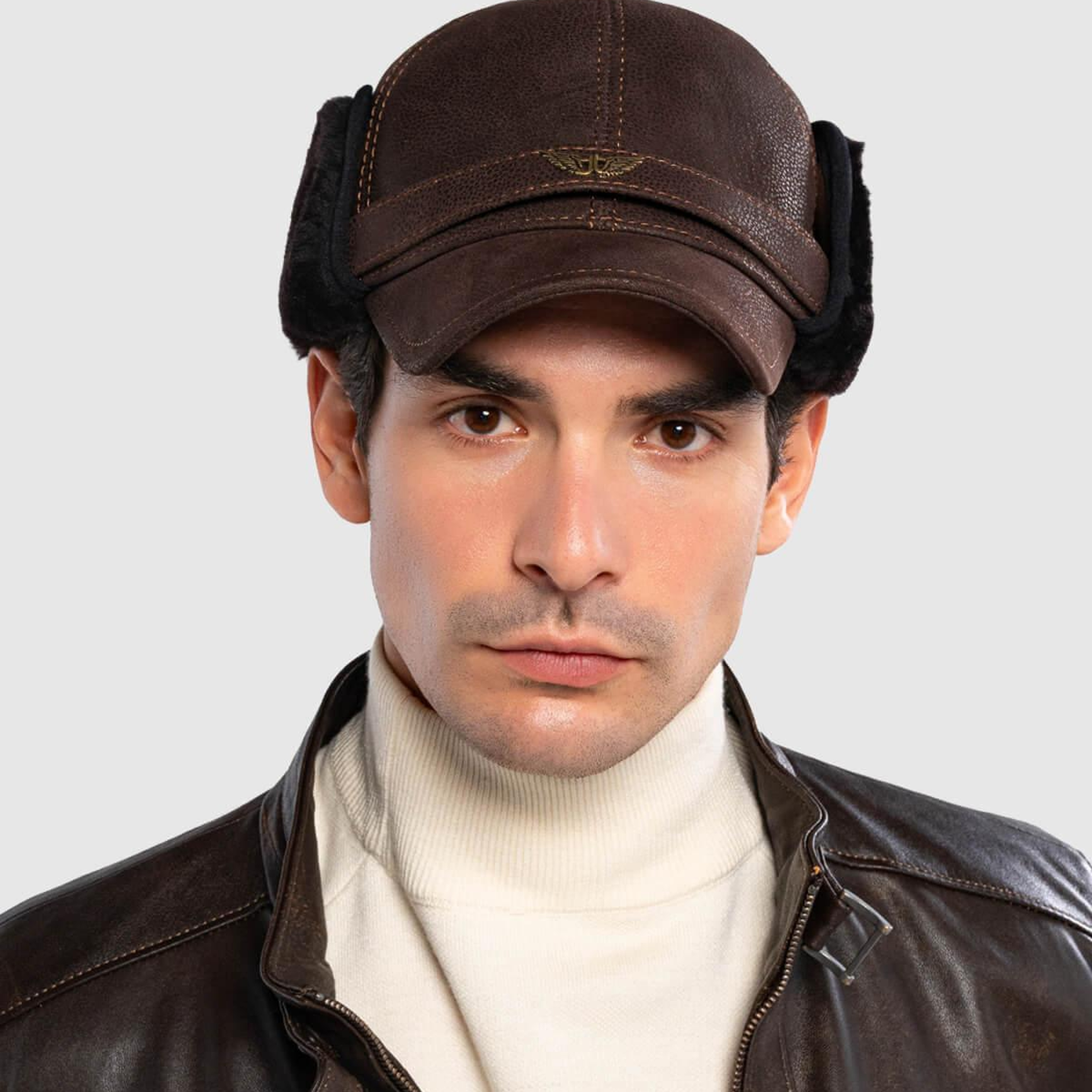 Tamer Tanca Erkek Hakiki Deri Kahverengi Şapka
