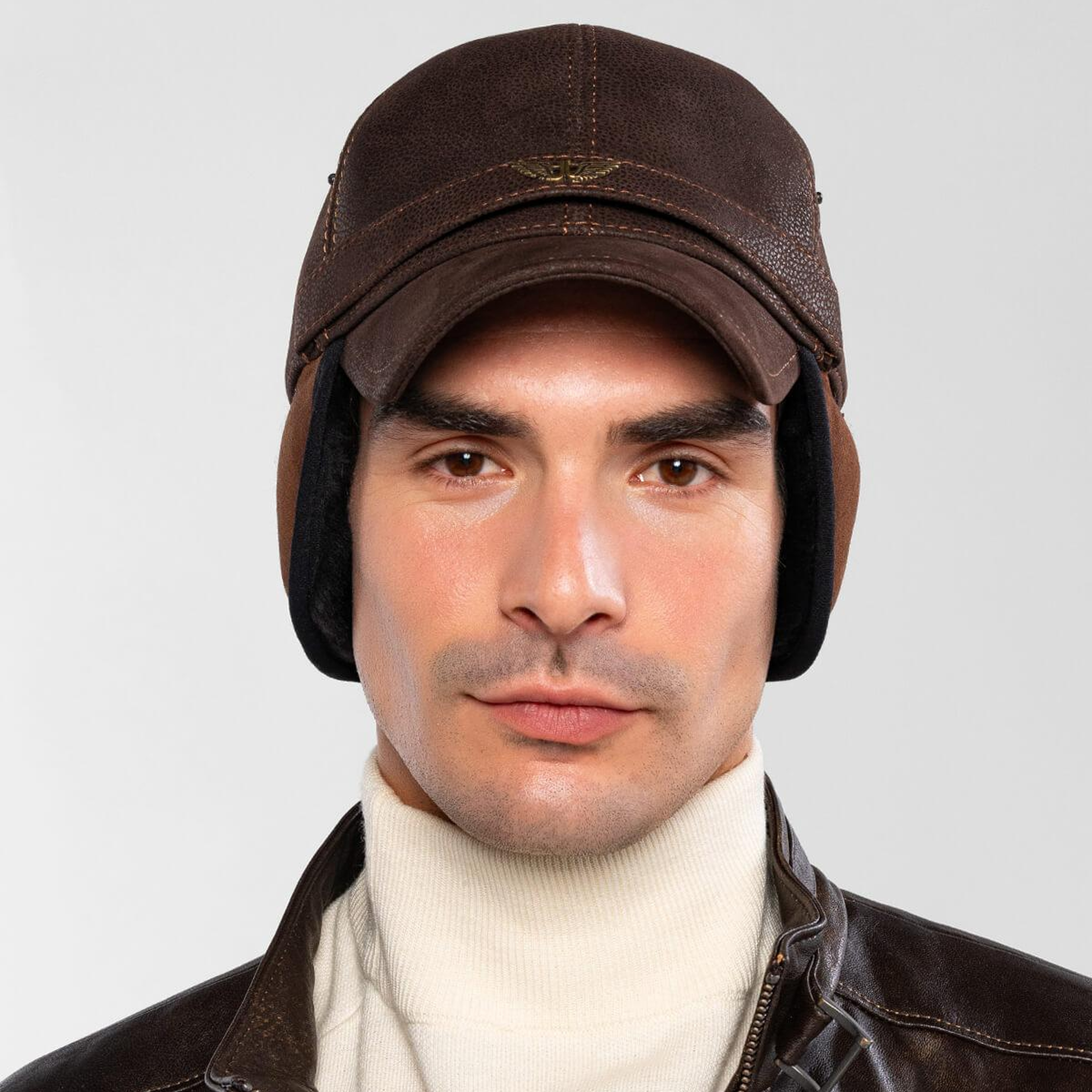 Tamer Tanca Erkek Hakiki Deri Kahverengi Şapka