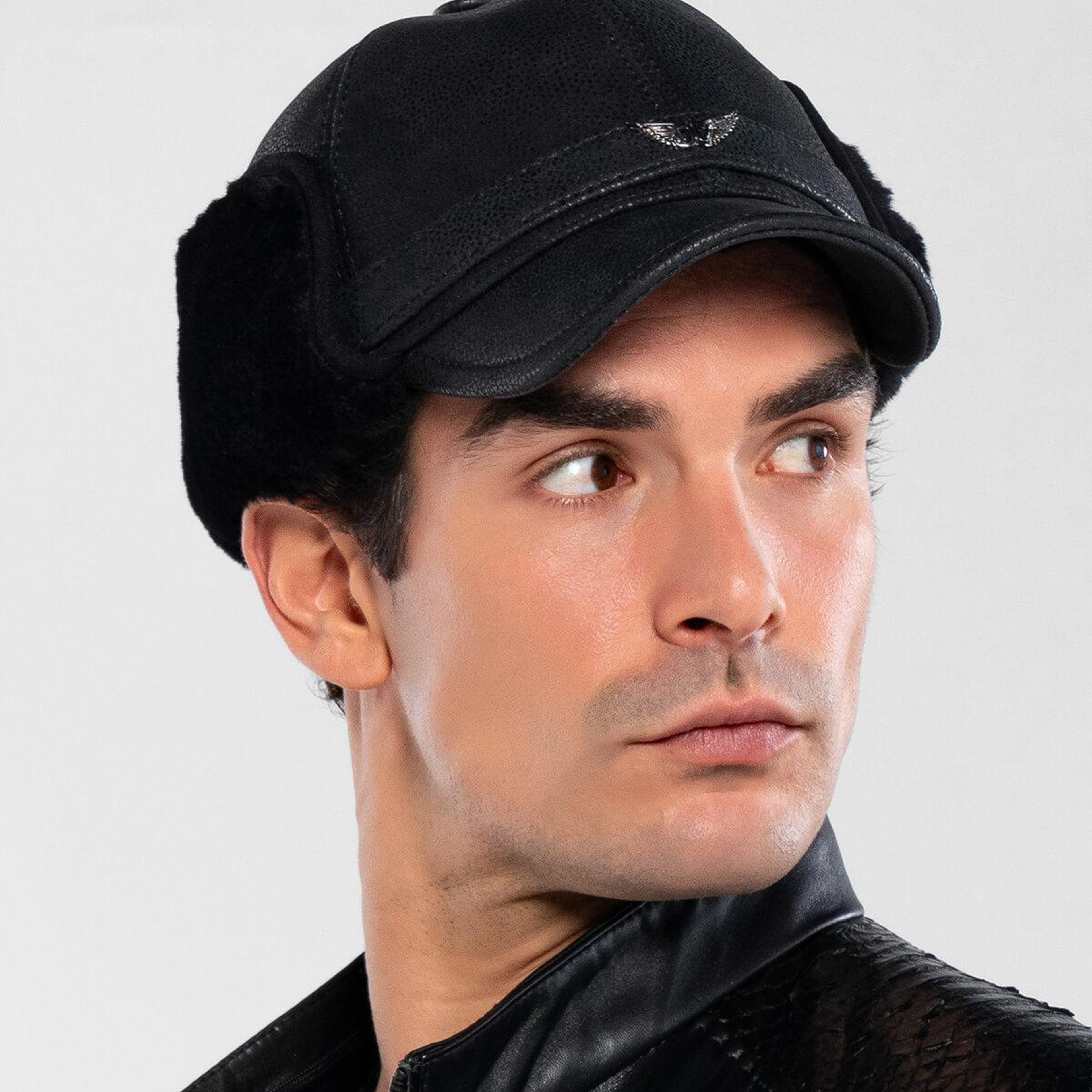 Tamer Tanca Erkek Hakiki Deri Siyah Şapka