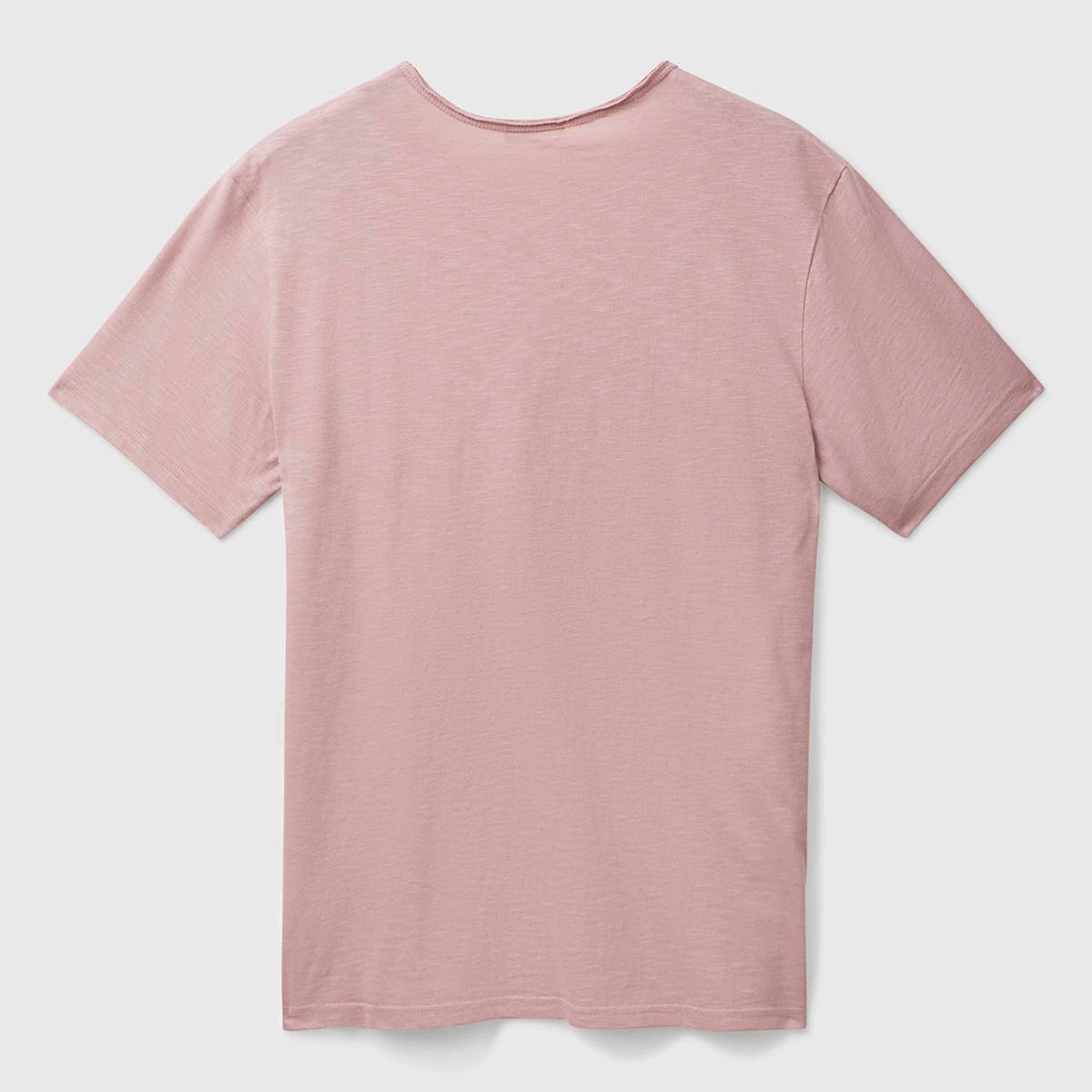 Erkek Pembe Bisiklet Yaka Slub T-shirt