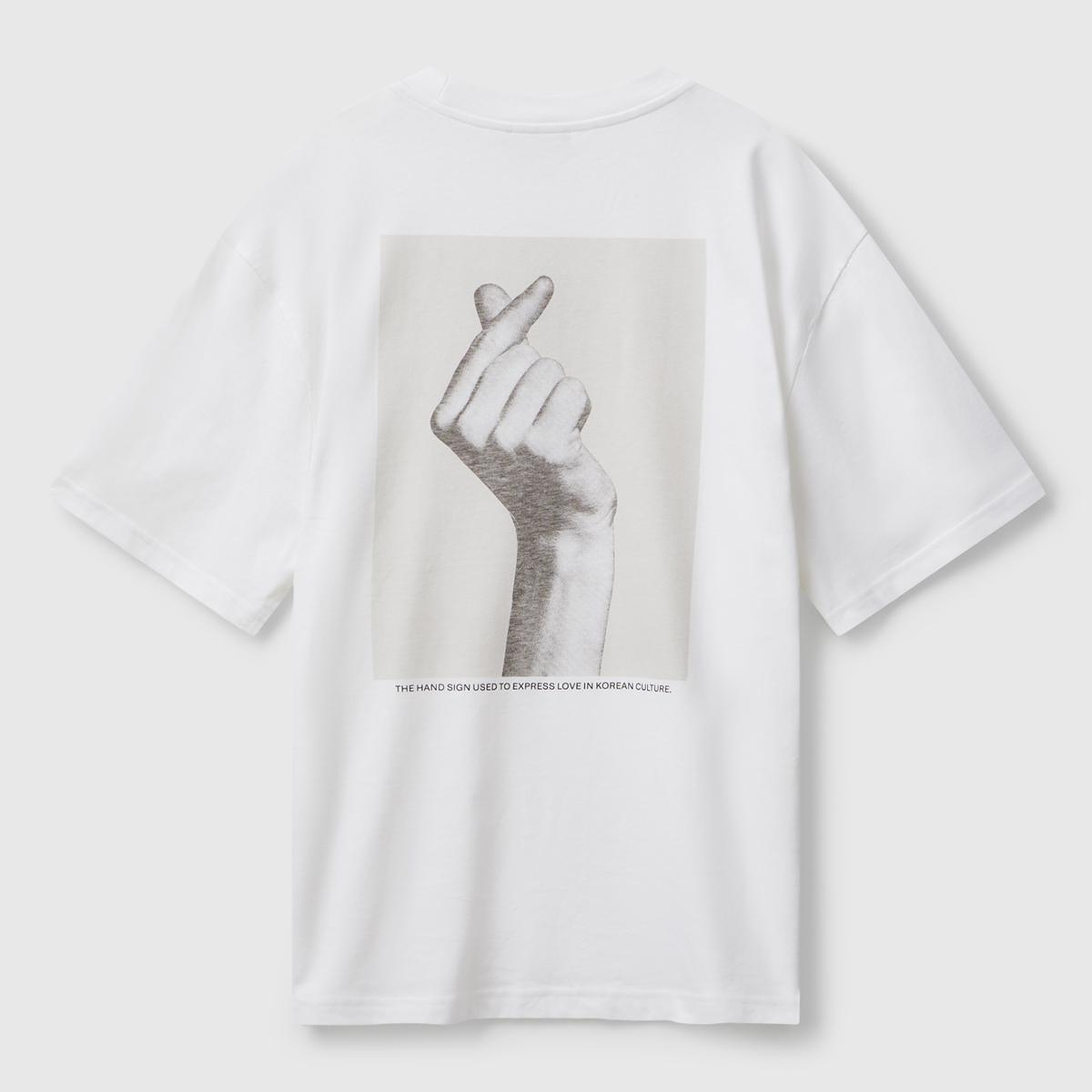 Erkek Beyaz-Love Baskılı %100 Pamuk Önü ve Arkası Baskılı T-Shirt