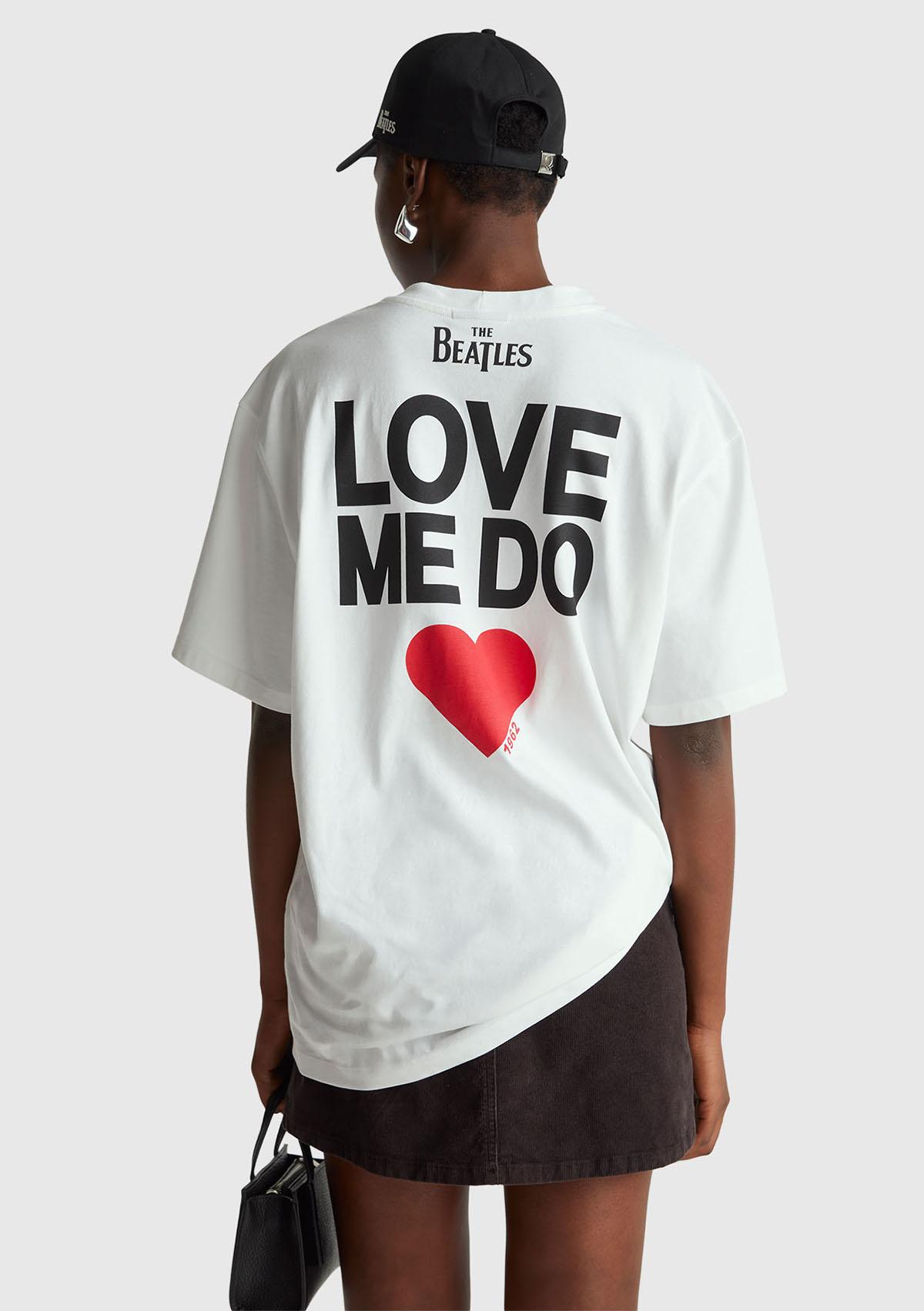 Unisex Beyaz %100 Koton The Beatles Baskılı T-Shirt