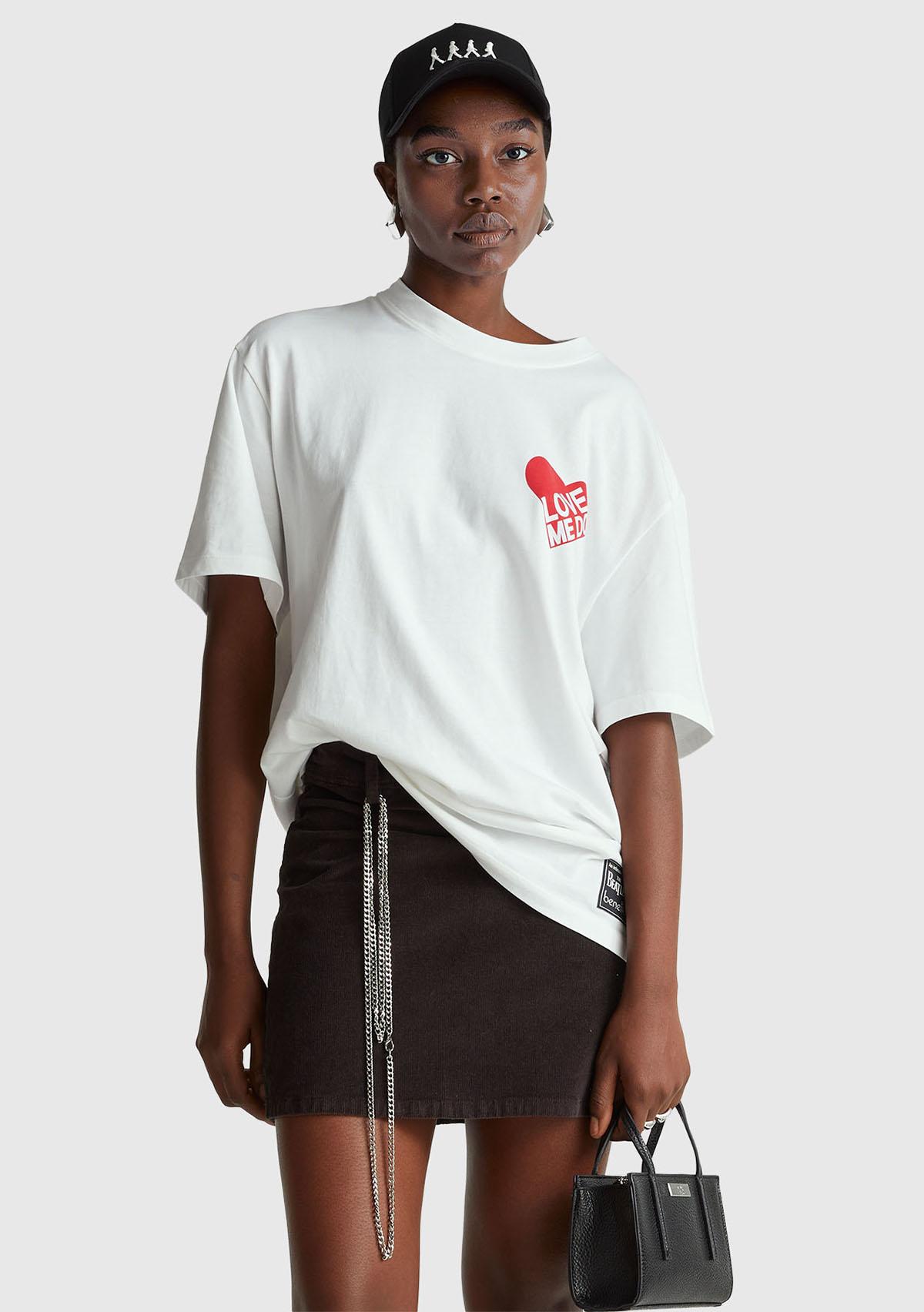 Unisex Beyaz %100 Koton The Beatles Baskılı T-Shirt