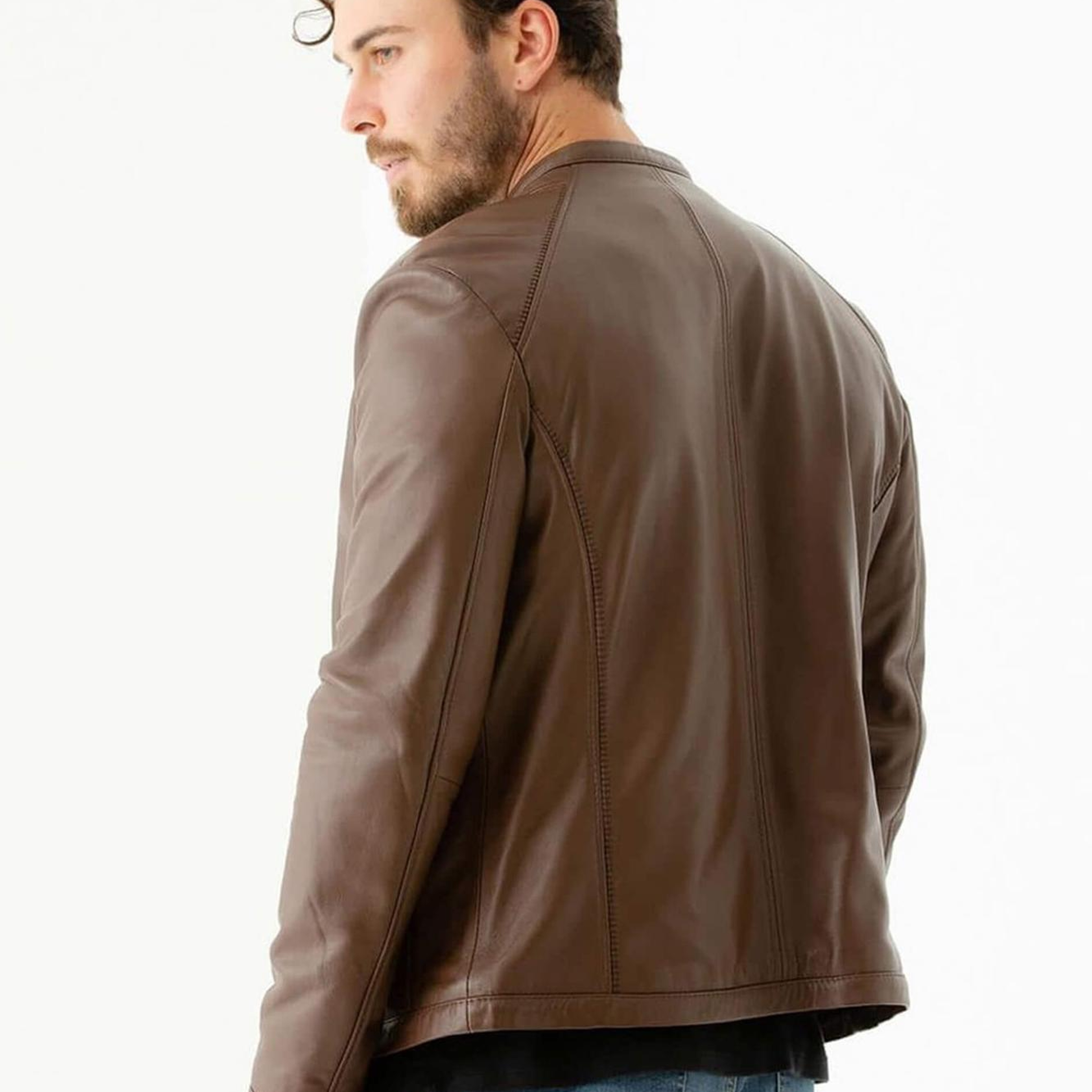 Tamer Tanca Erkek Hakiki Deri Kahverengi Deri Mont