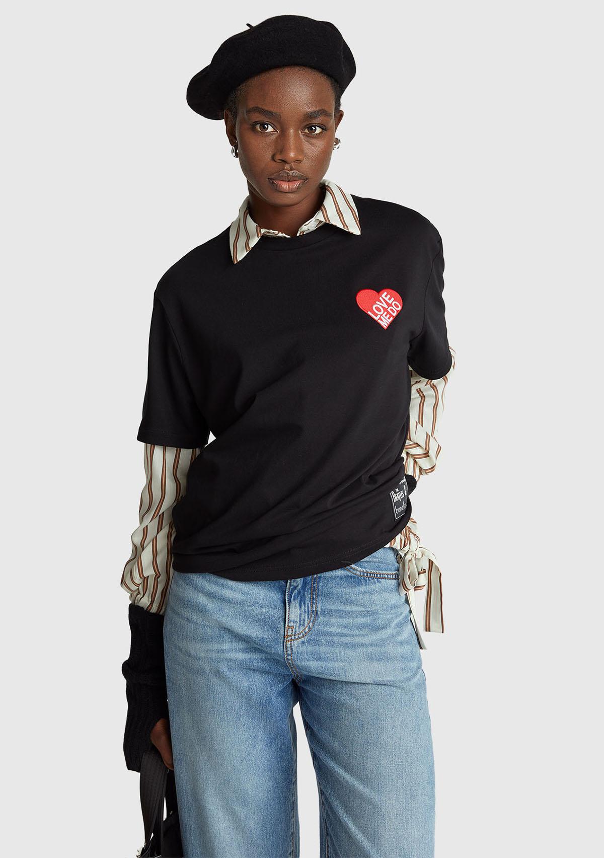 Unisex Siyah %100 Koton The Beatles  T-Shirt