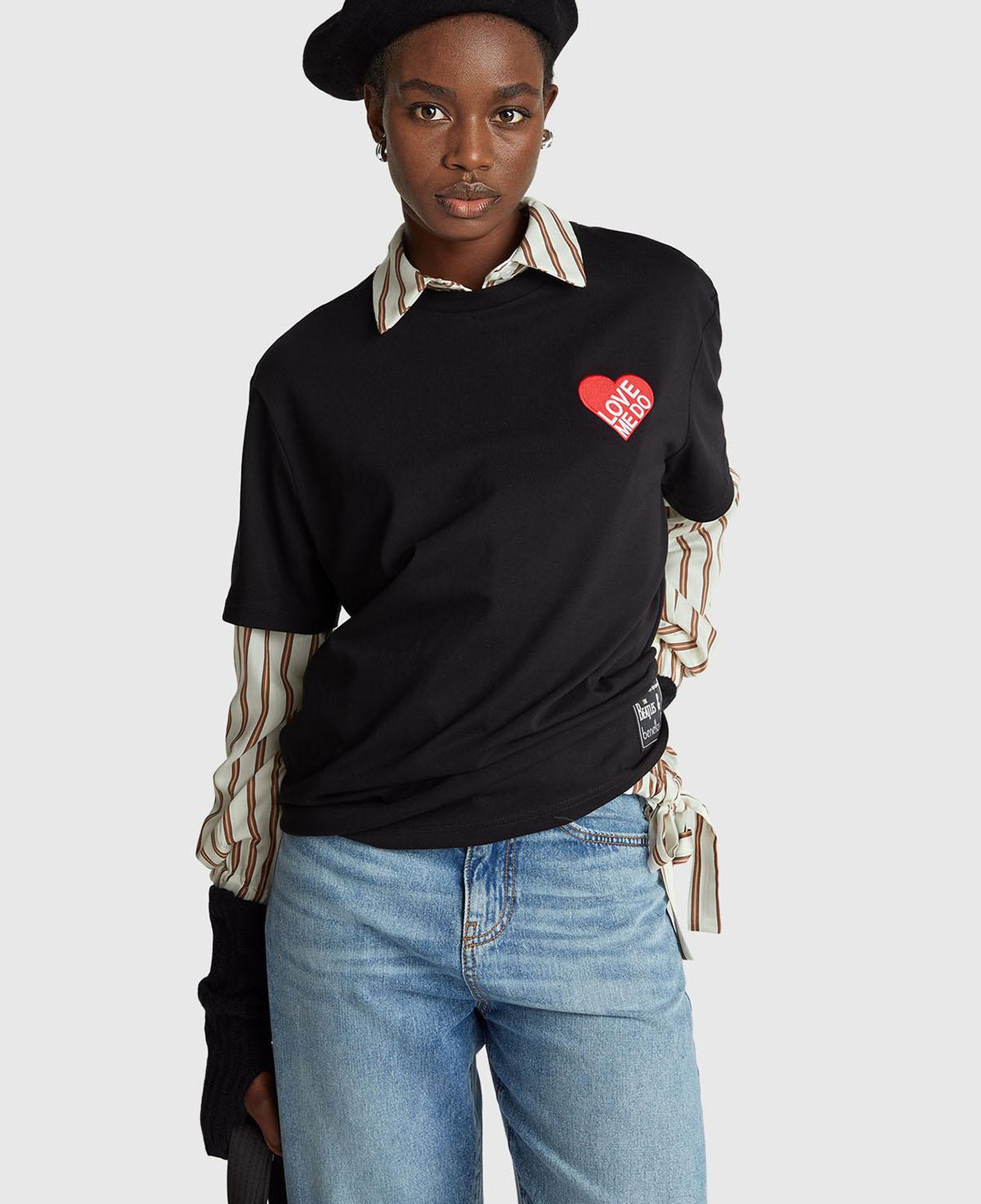 Unisex Siyah %100 Koton The Beatles  T-Shirt