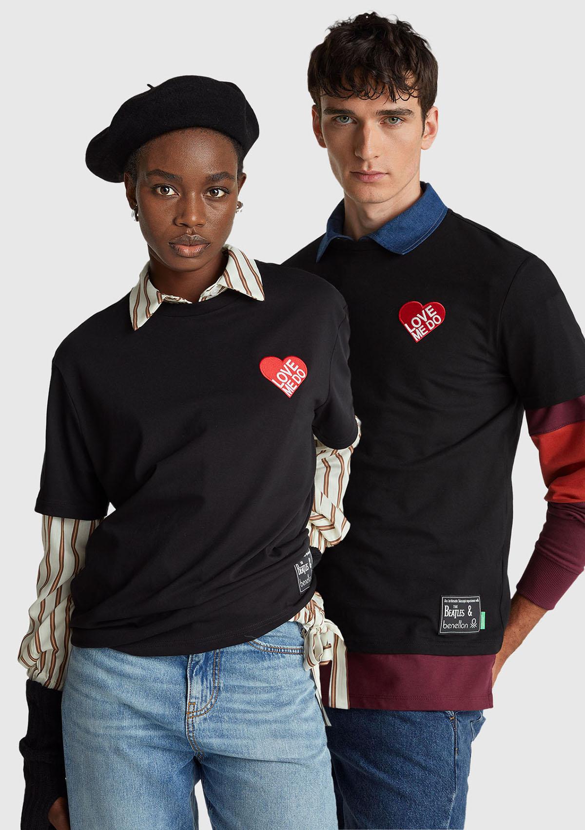 Unisex Siyah %100 Koton The Beatles  T-Shirt