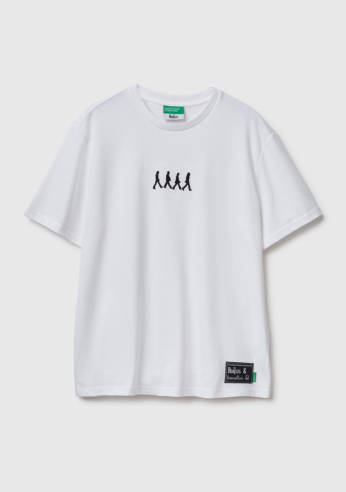 Unisex Beyaz %100 Koton The Beatles  T-Shirt