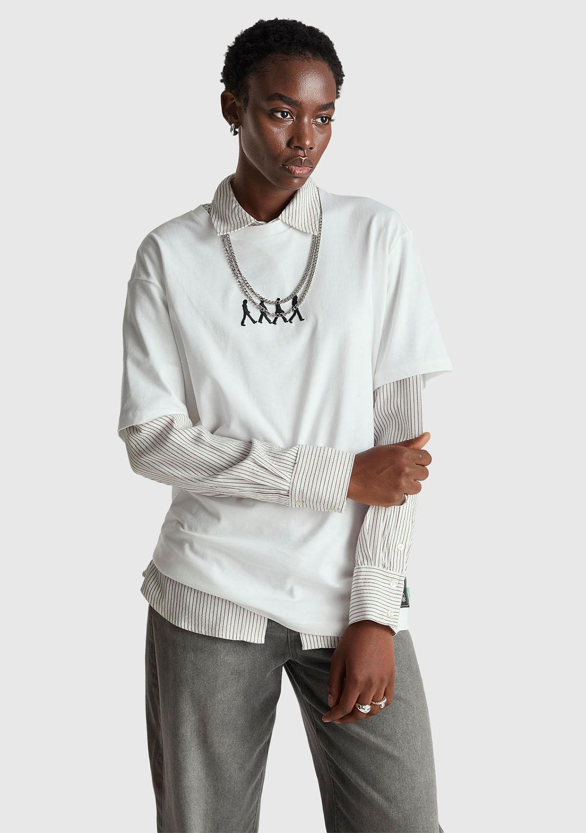 Unisex Beyaz %100 Koton The Beatles  T-Shirt