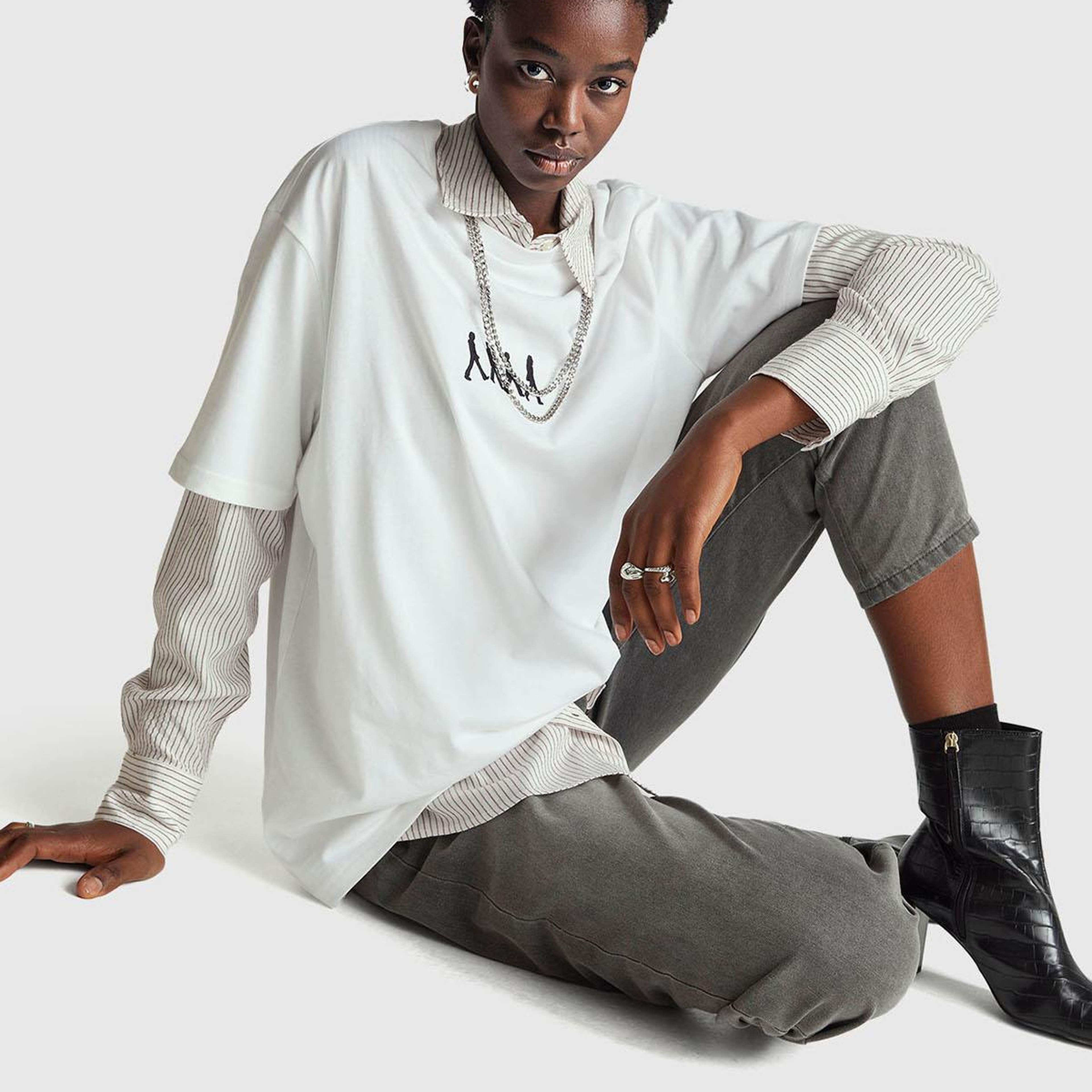 Unisex Beyaz %100 Koton The Beatles T-Shirt